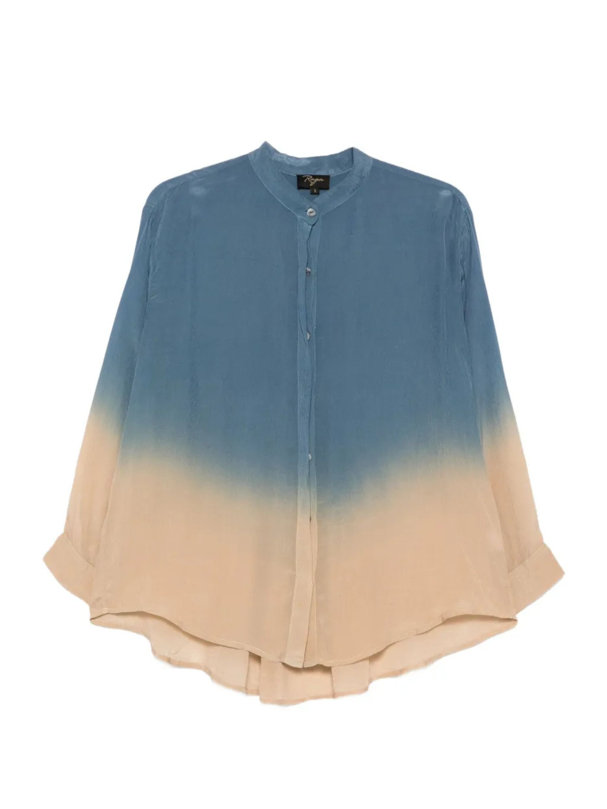 Camicia in seta bicolore
