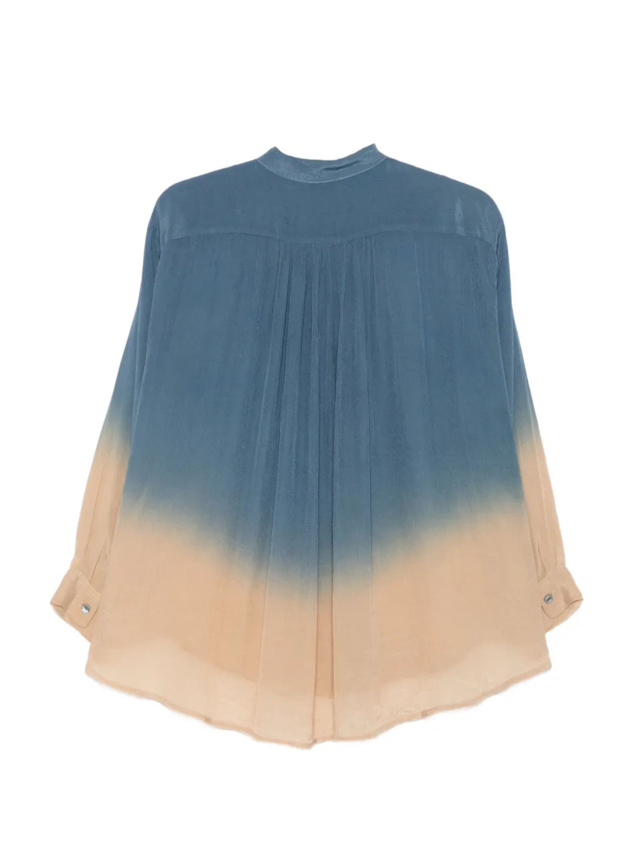 Camicia in seta bicolore