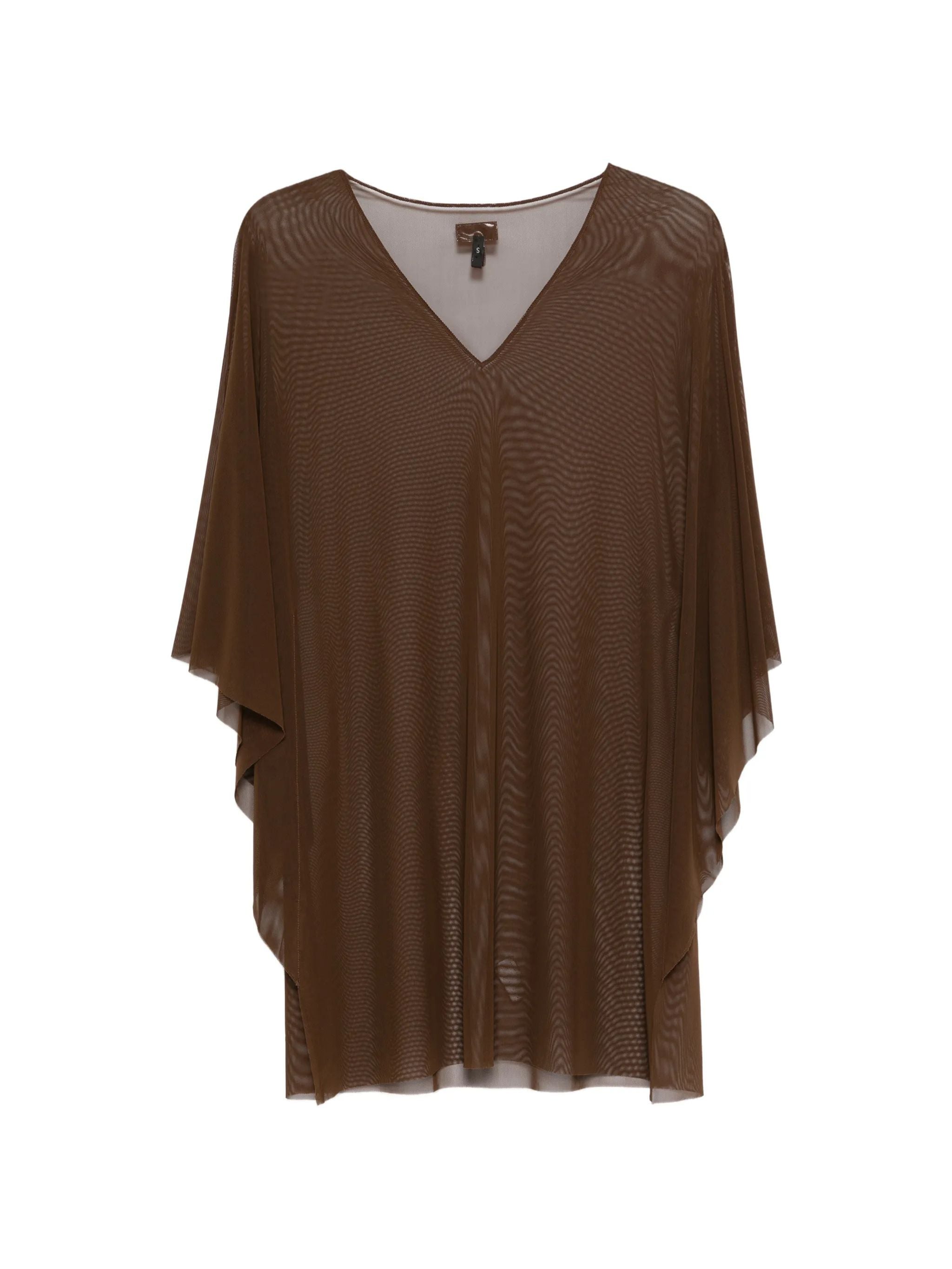 Poncho color caffé