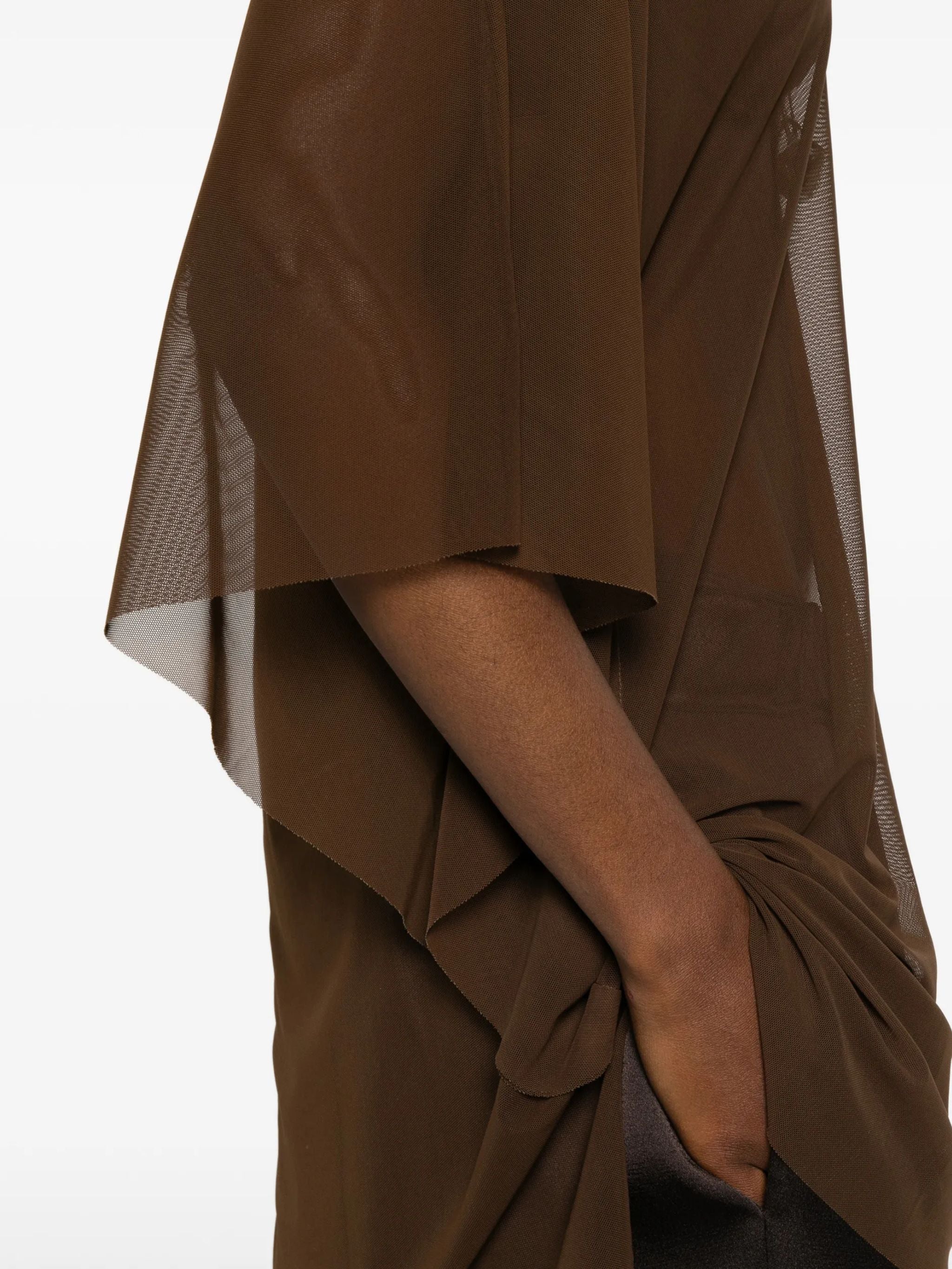 Poncho color caffé