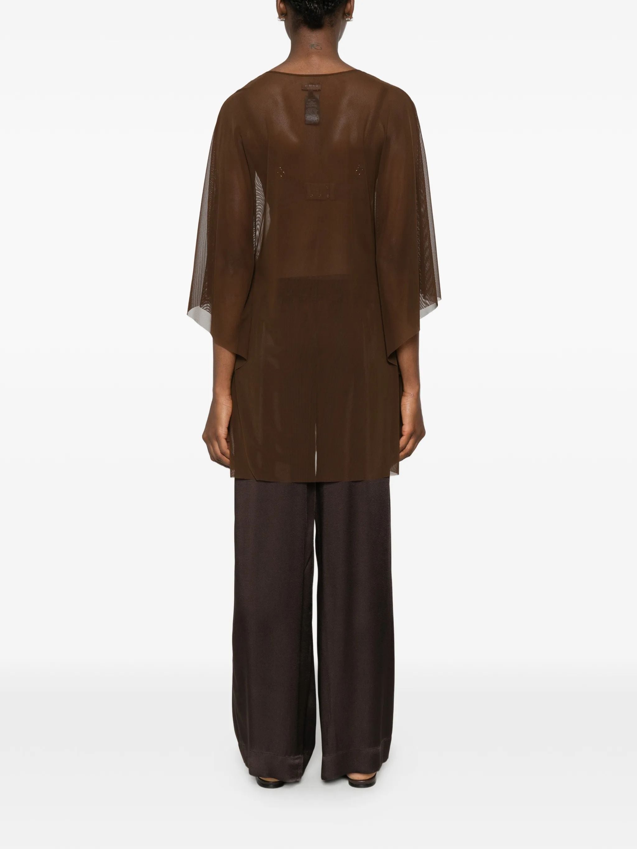 Poncho color caffé