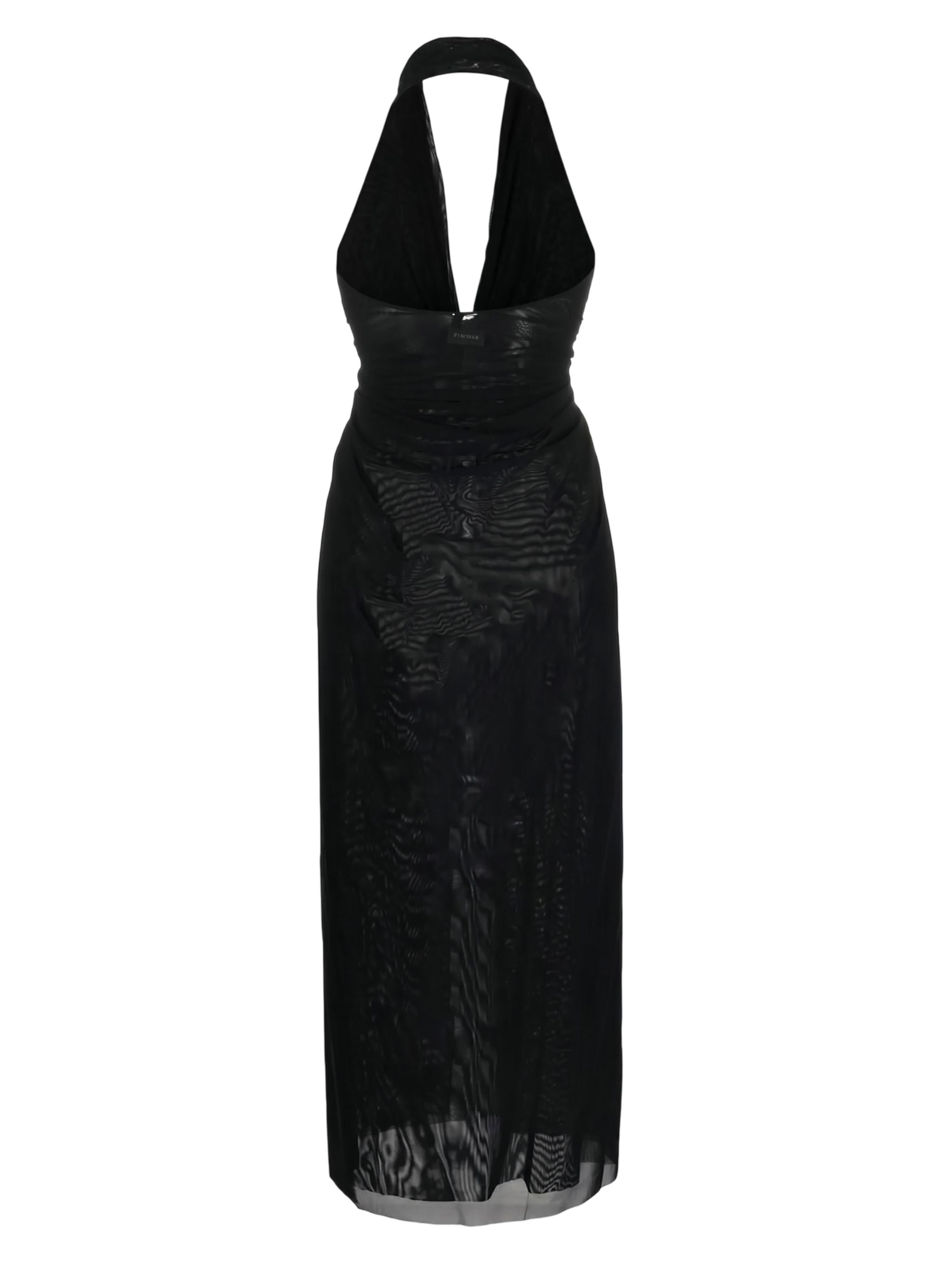 Copricostume con scollo all`americana nero