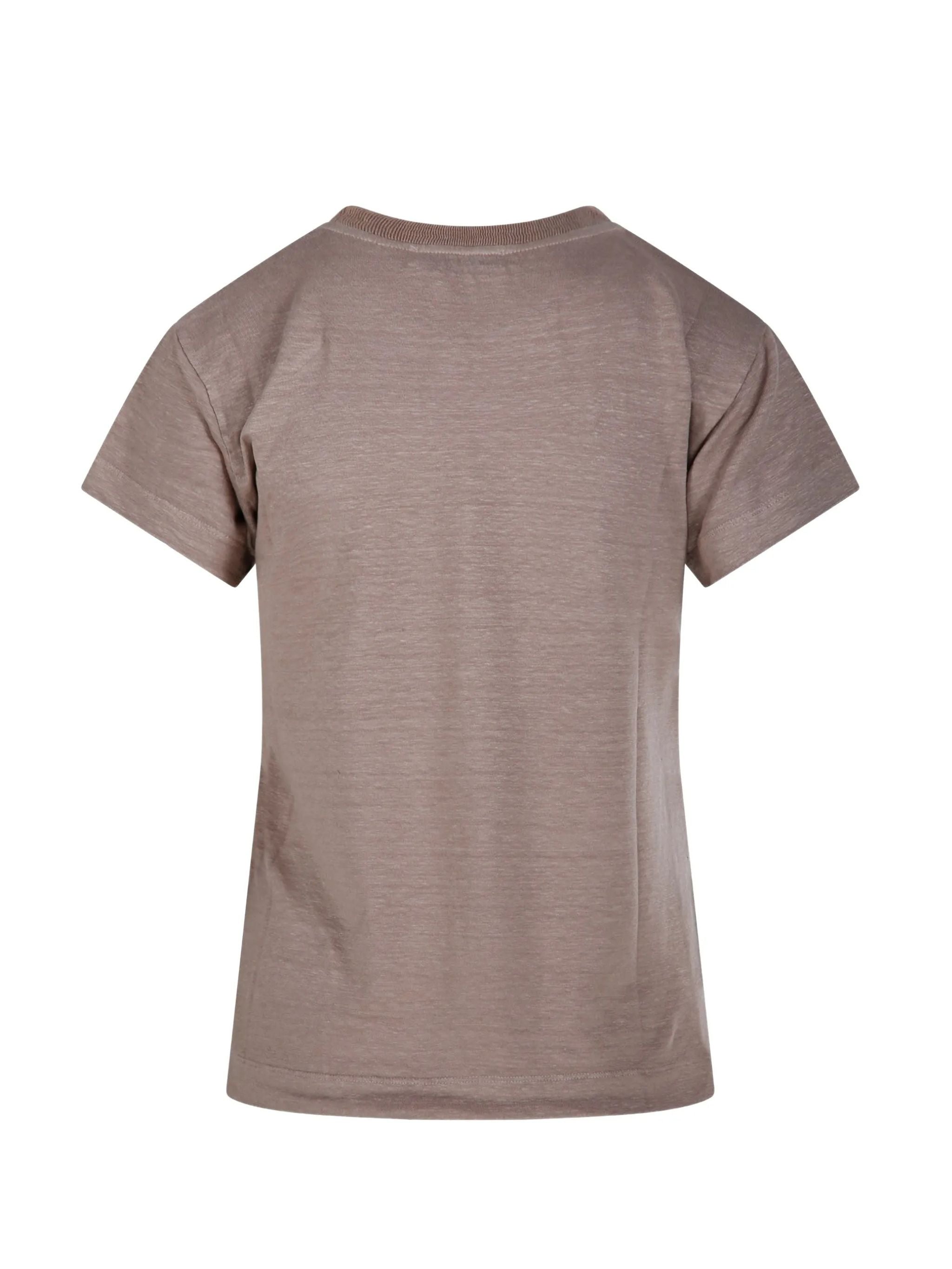 T SHIRT GIROCOLLO MM IN LINO
