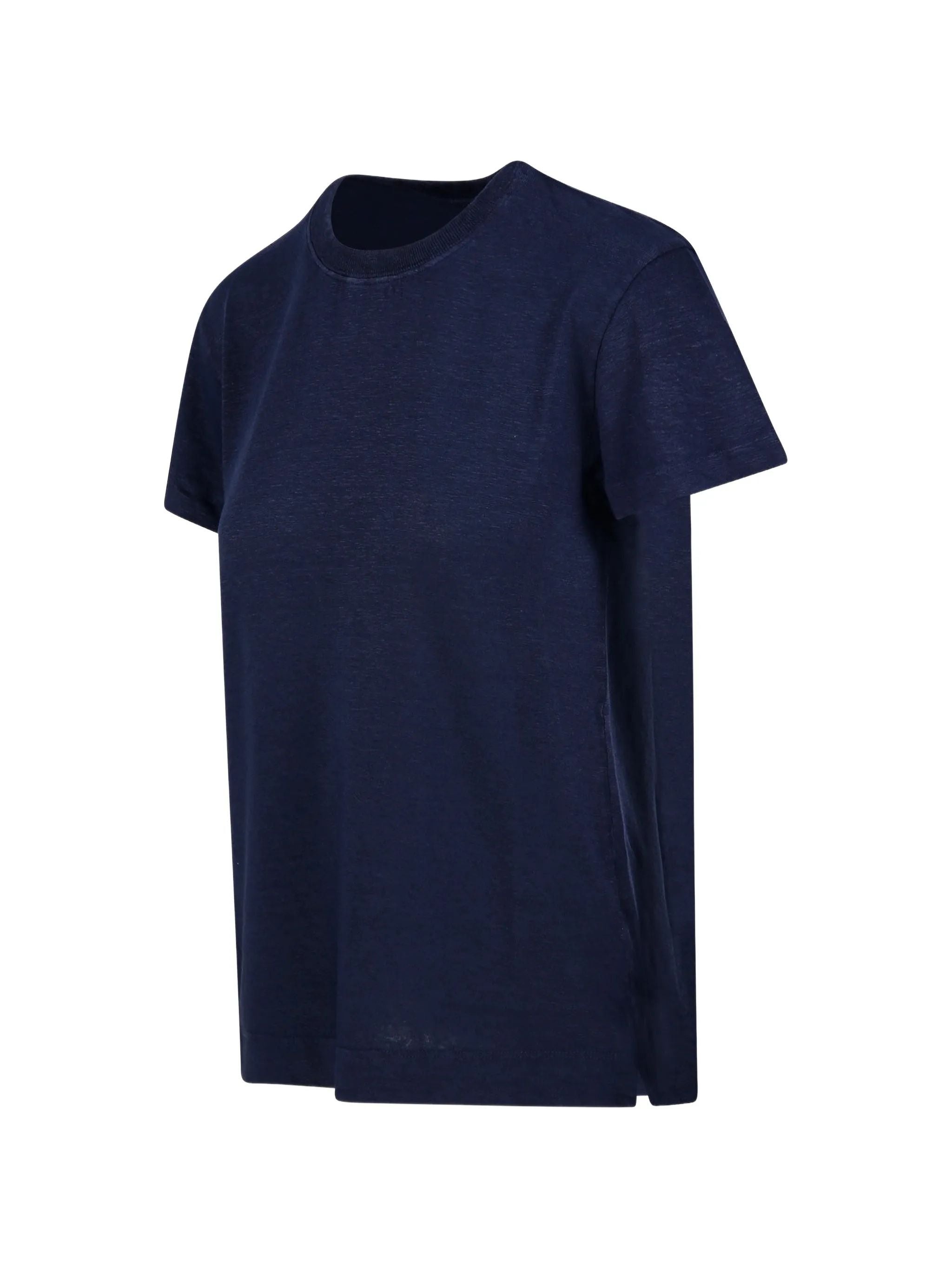 T SHIRT GIROCOLLO MM IN LINO