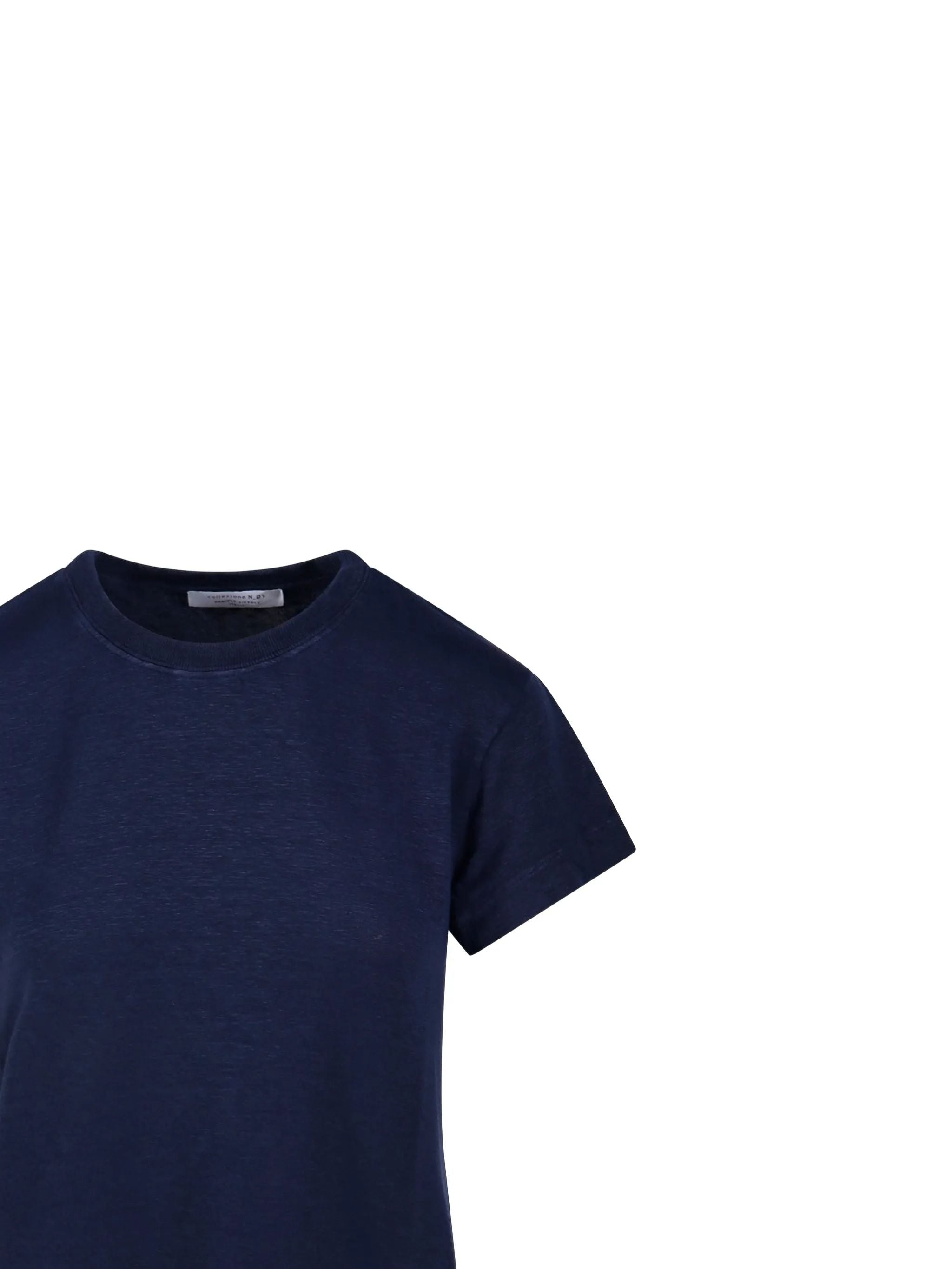 T SHIRT GIROCOLLO MM IN LINO