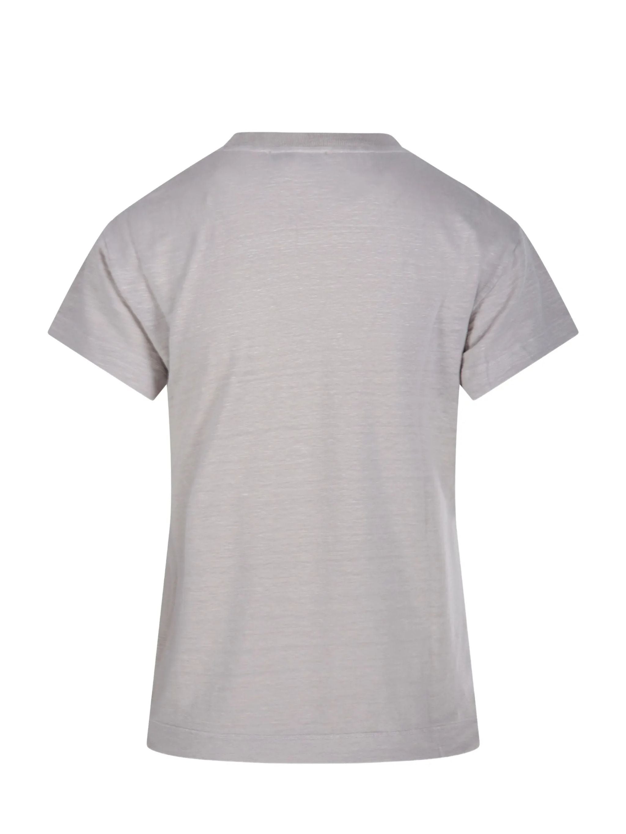 T SHIRT GIROCOLLO MM IN LINO