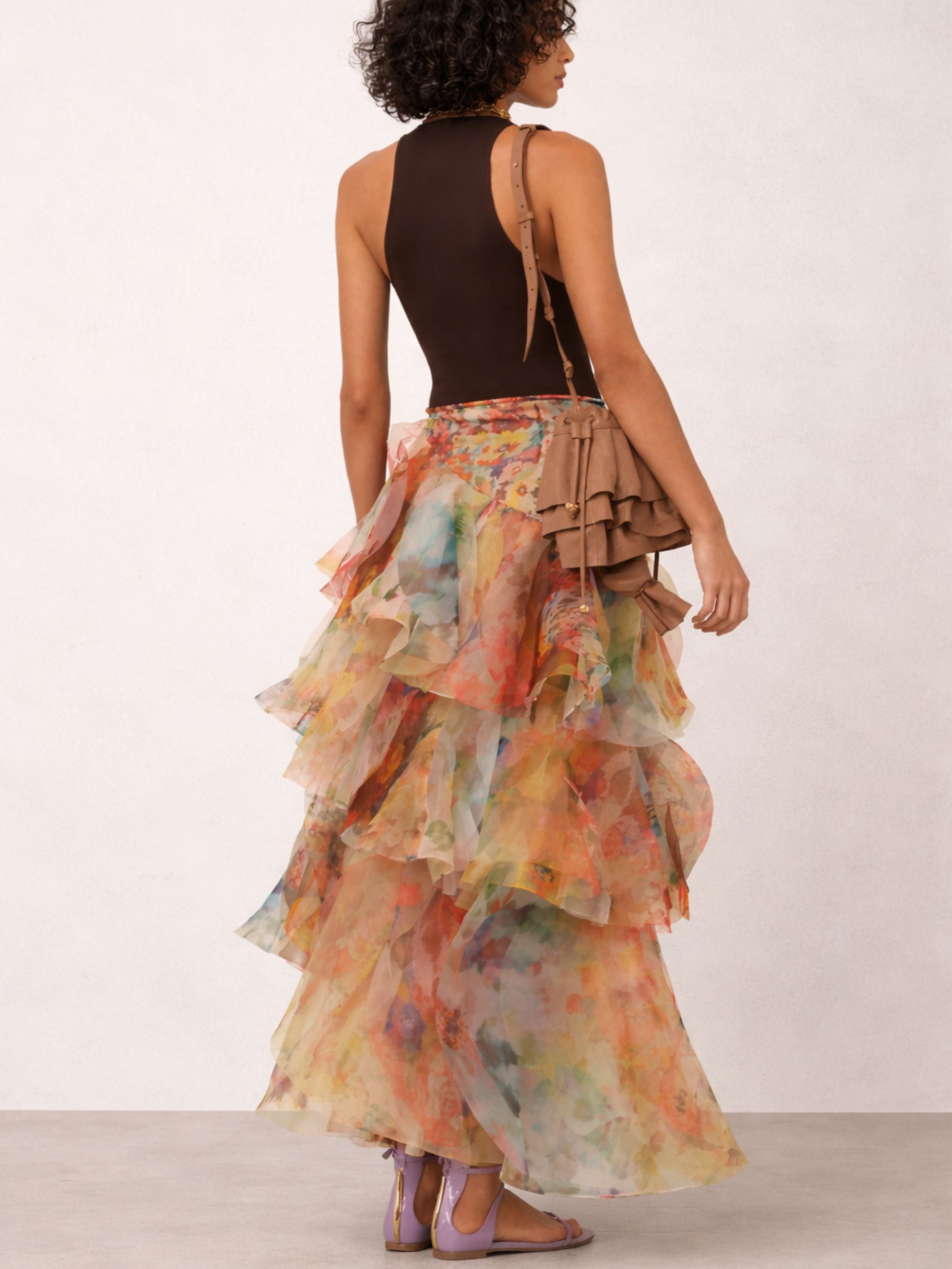 LUNA FANNED MAXI SKIRT