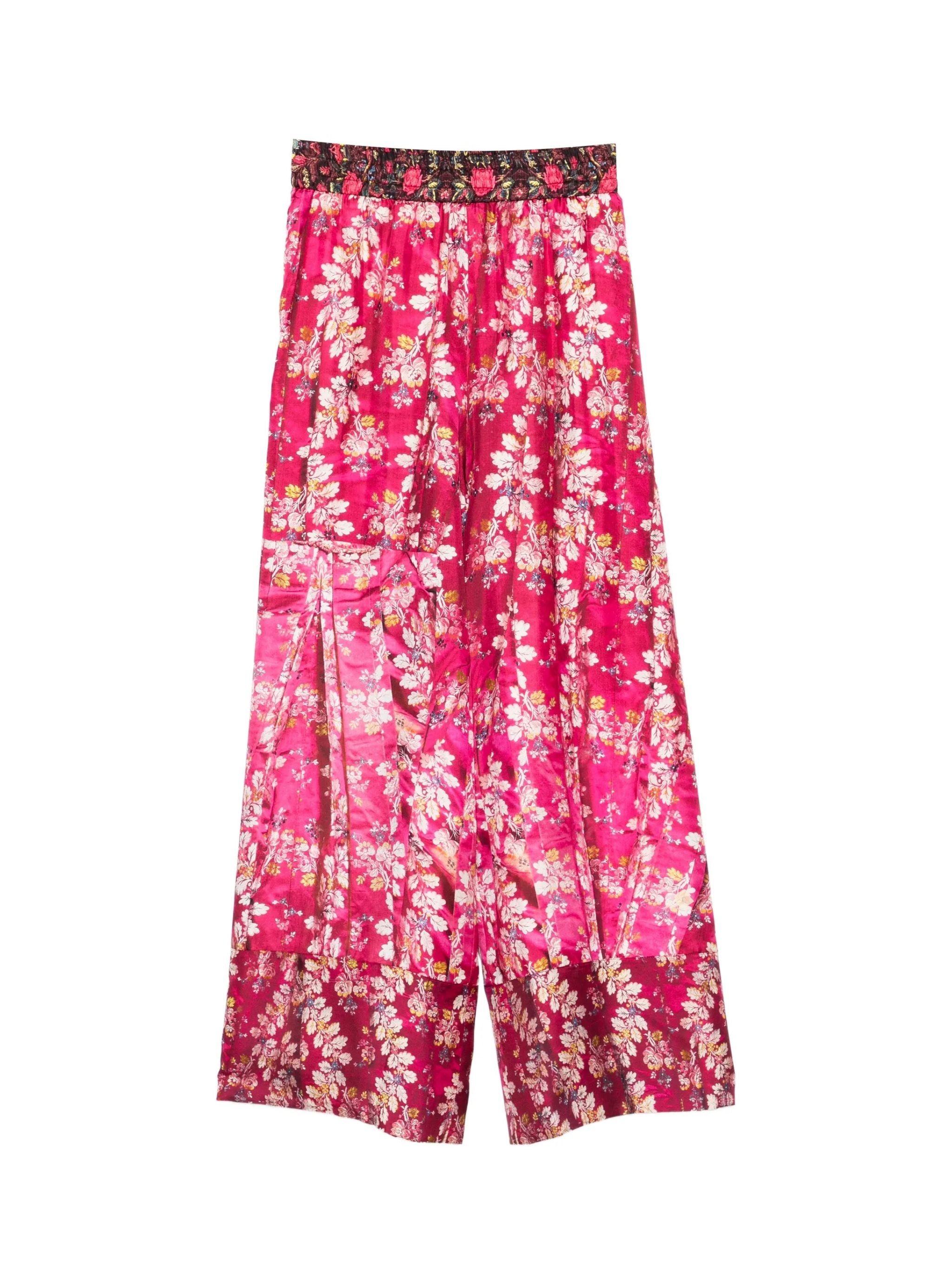 Pantalone  in seta a gamba larga