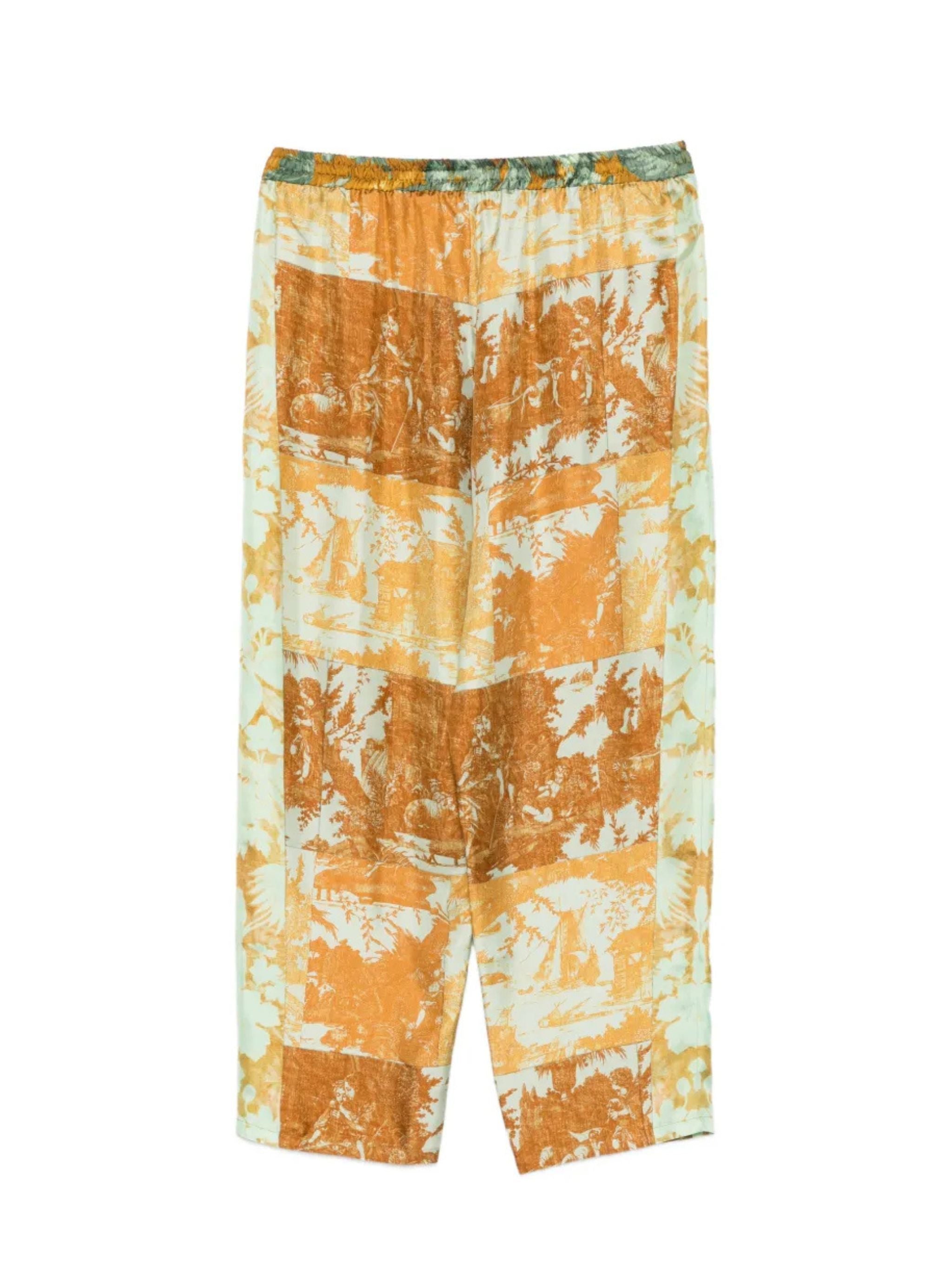 Pantalone con stampa in Seta