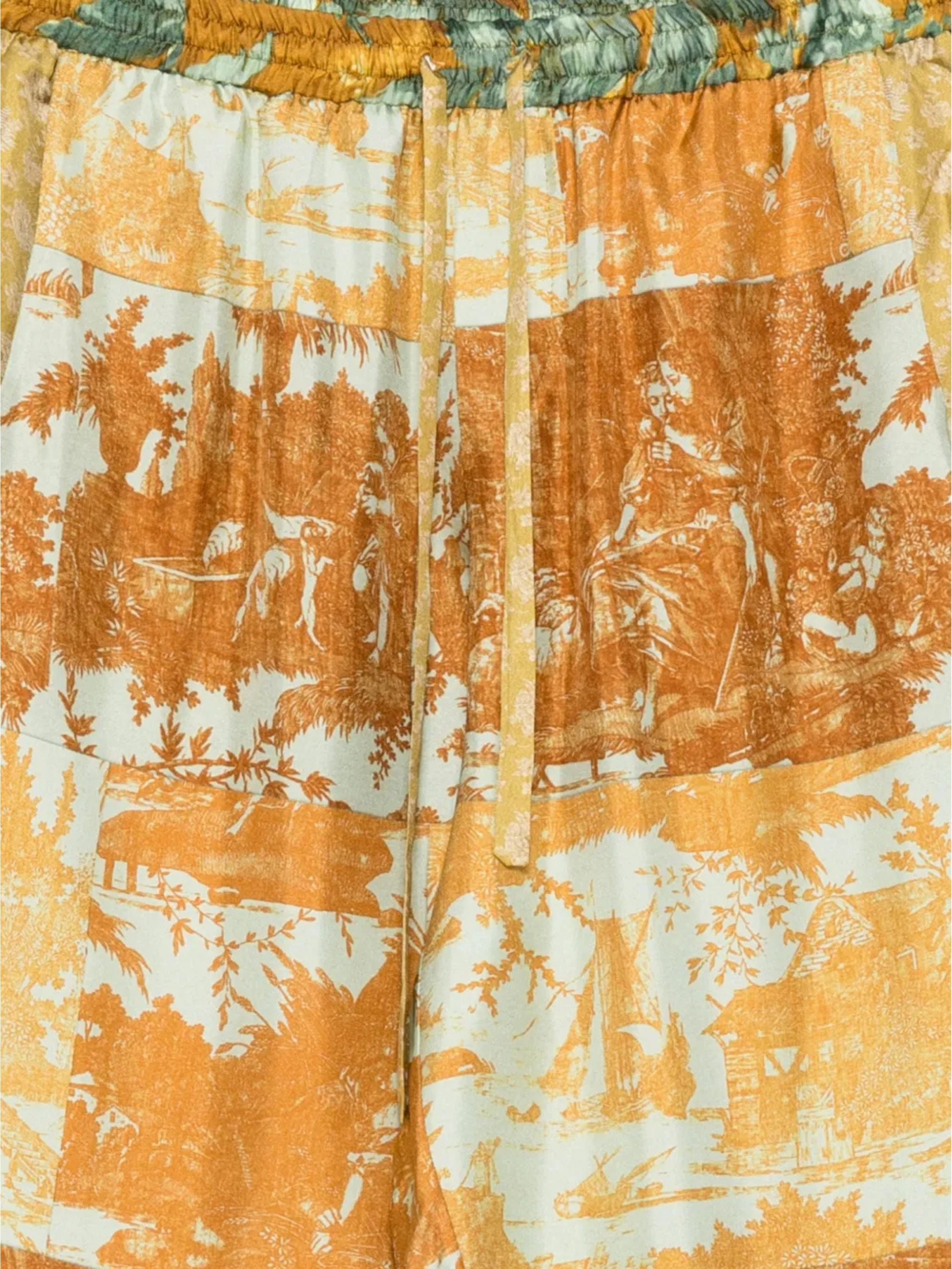 Pantalone con stampa in Seta
