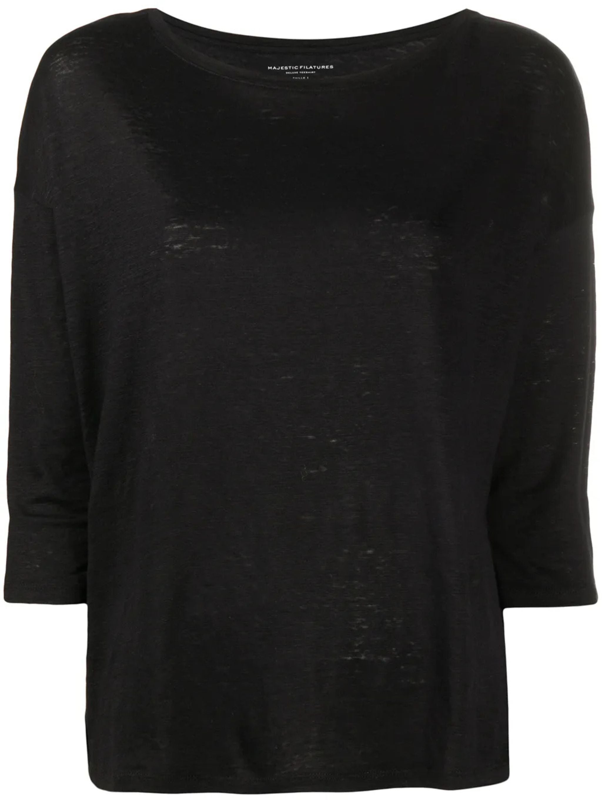 T-shirt con scollo a barca Noir