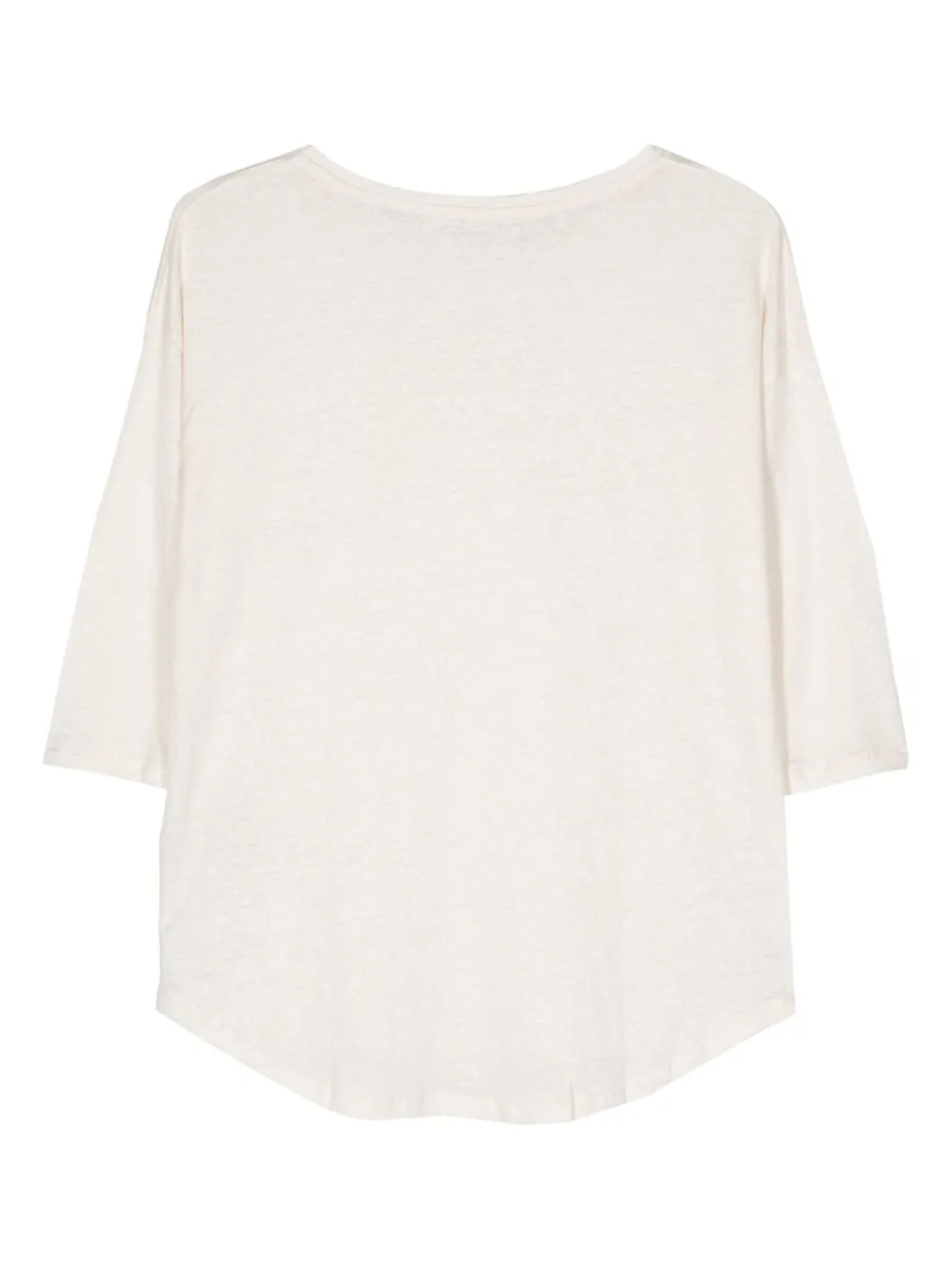 T-shirt con scollo a barca Cream
