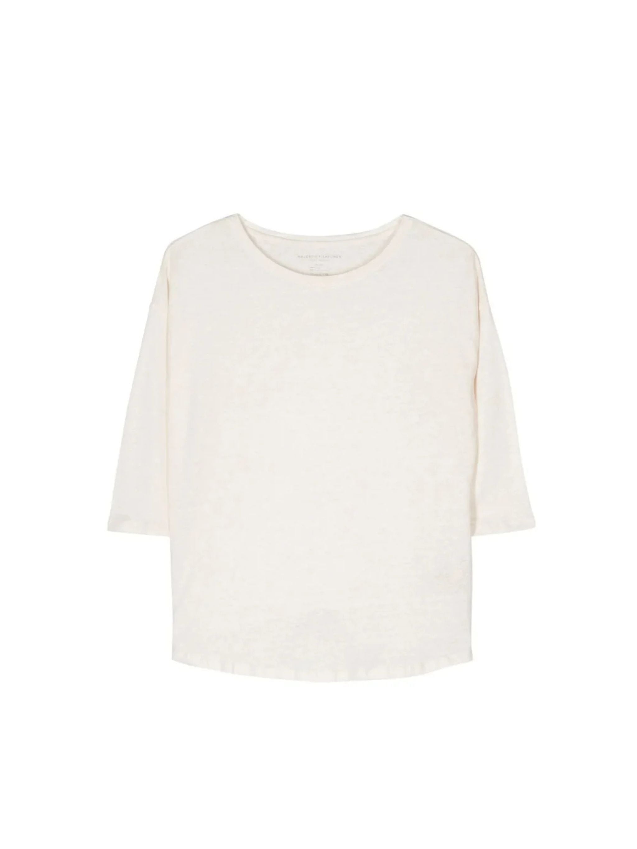 T-shirt con scollo a barca Cream
