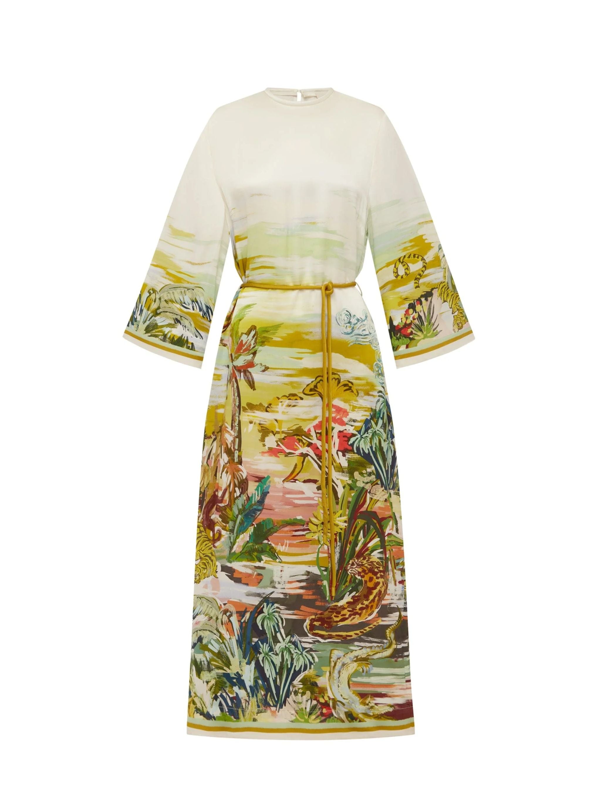 JUNGLE BOOGIE SILK MIDI DRESS
