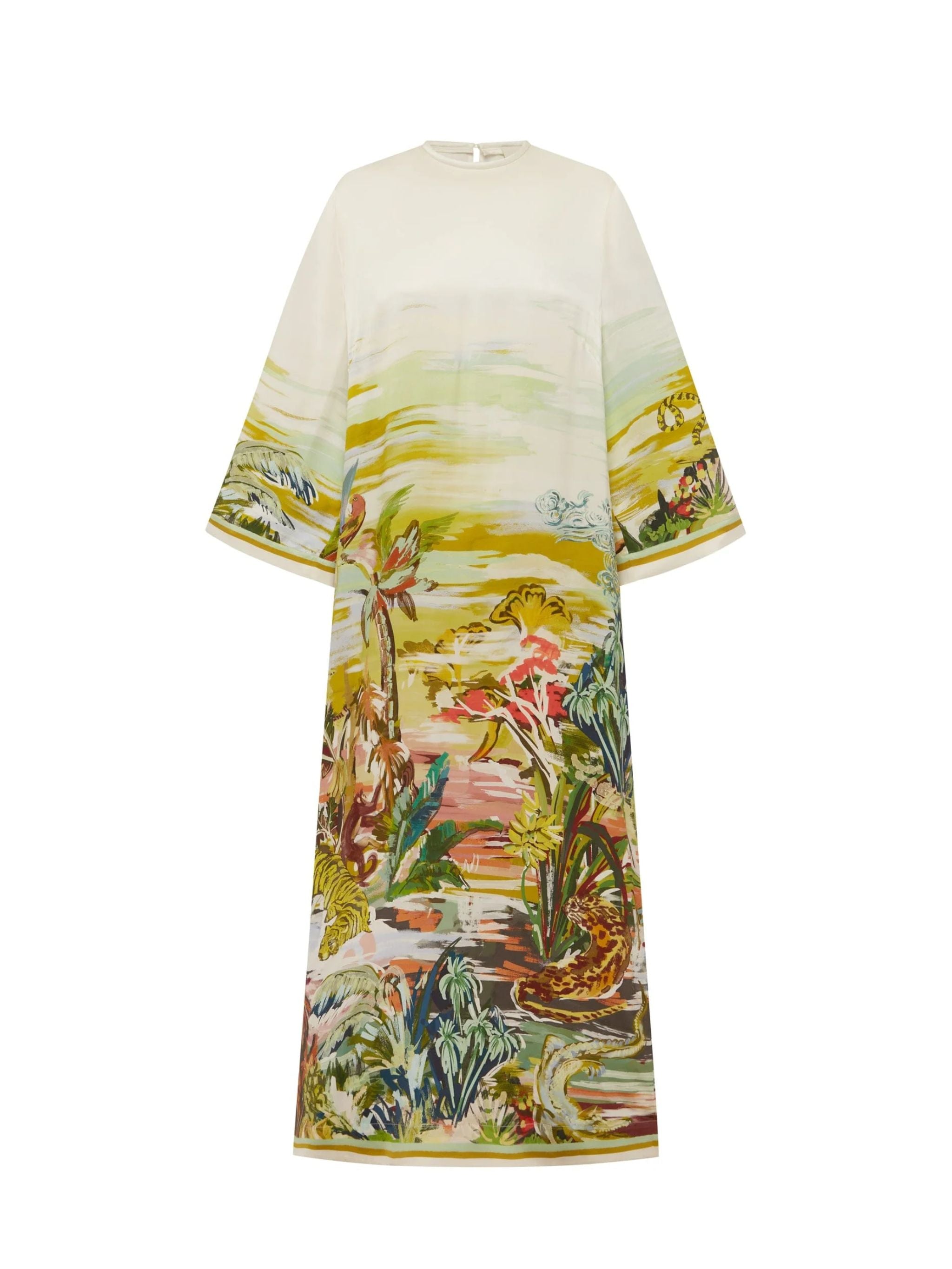 JUNGLE BOOGIE SILK MIDI DRESS