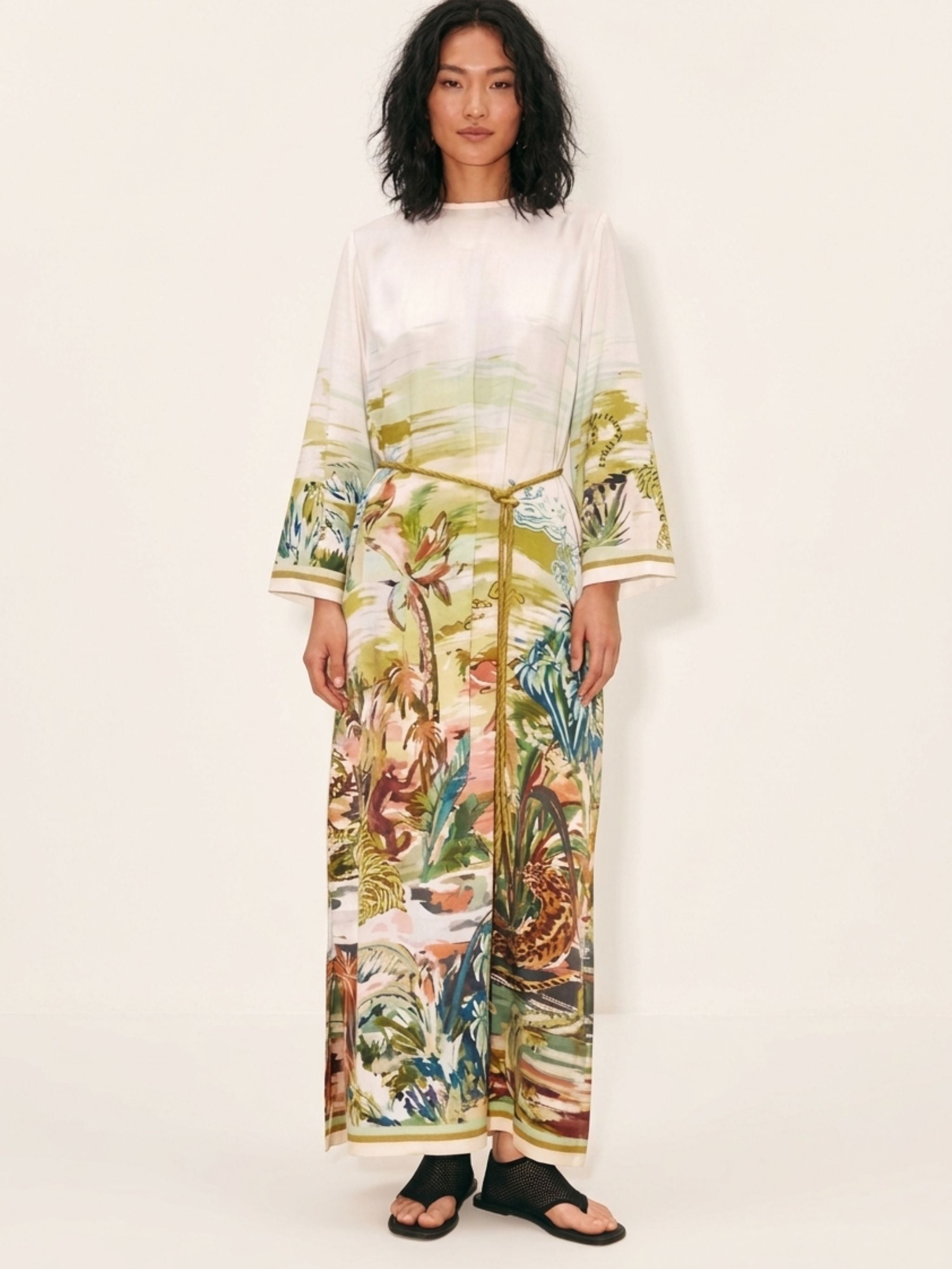 JUNGLE BOOGIE SILK MIDI DRESS