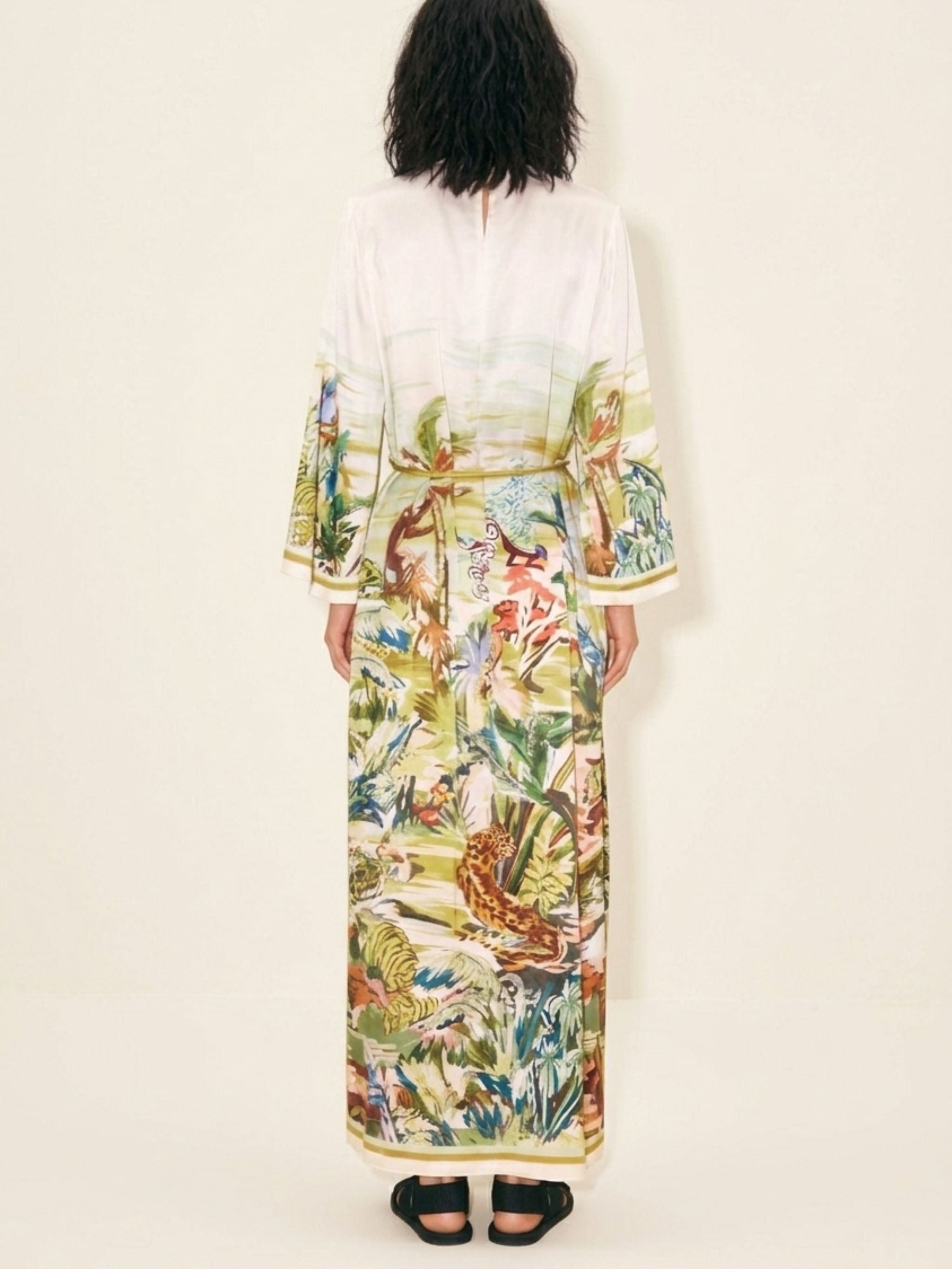 JUNGLE BOOGIE SILK MIDI DRESS