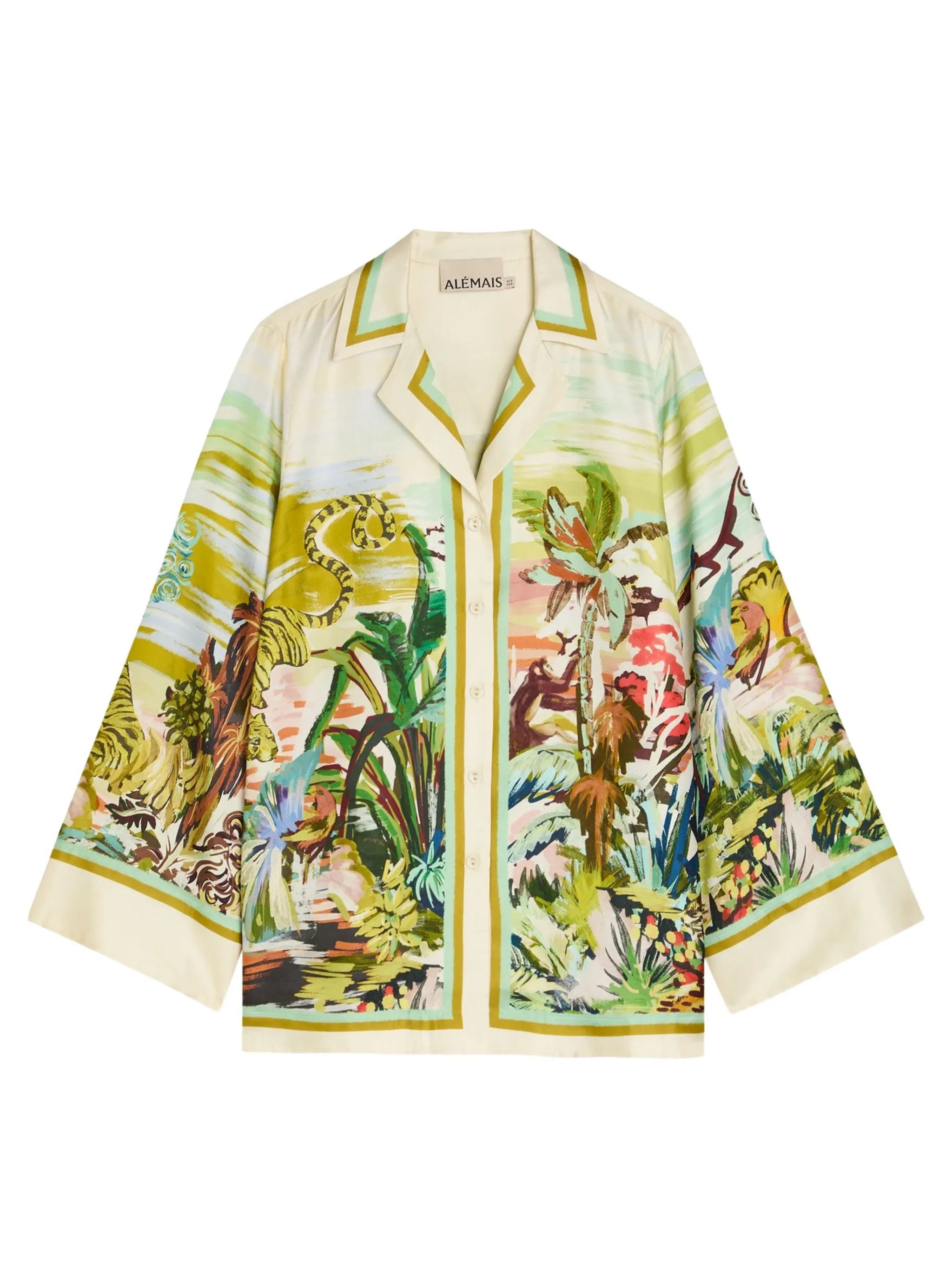 Jungle print silk shirt