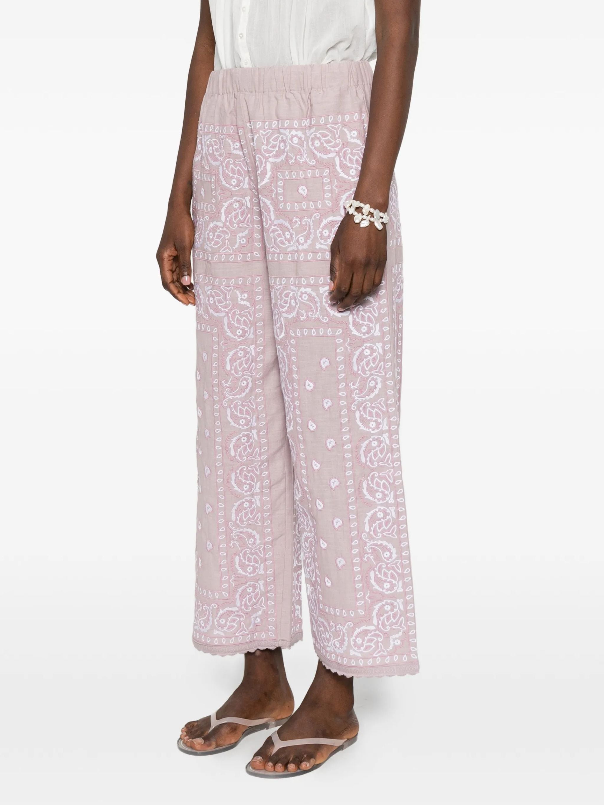 Pantalone Bandana a gamba larga Lavander