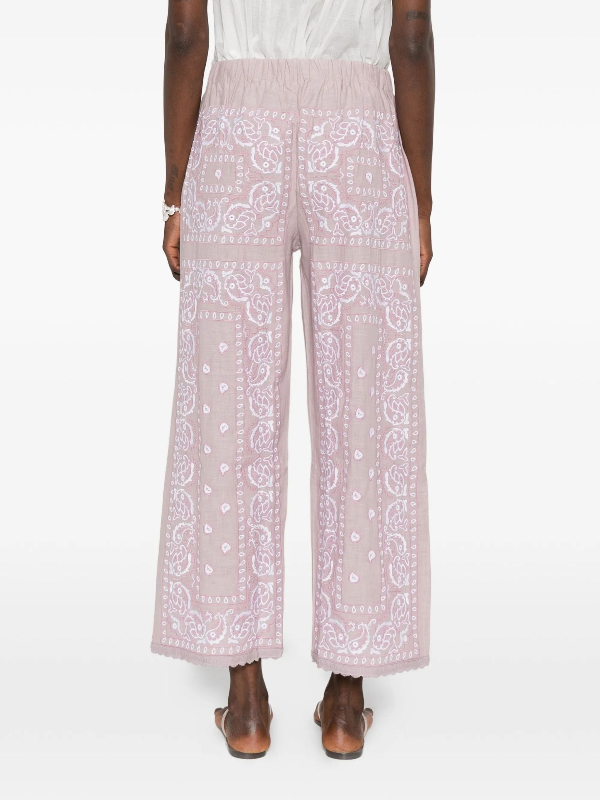 Pantalone Bandana a gamba larga Lavander
