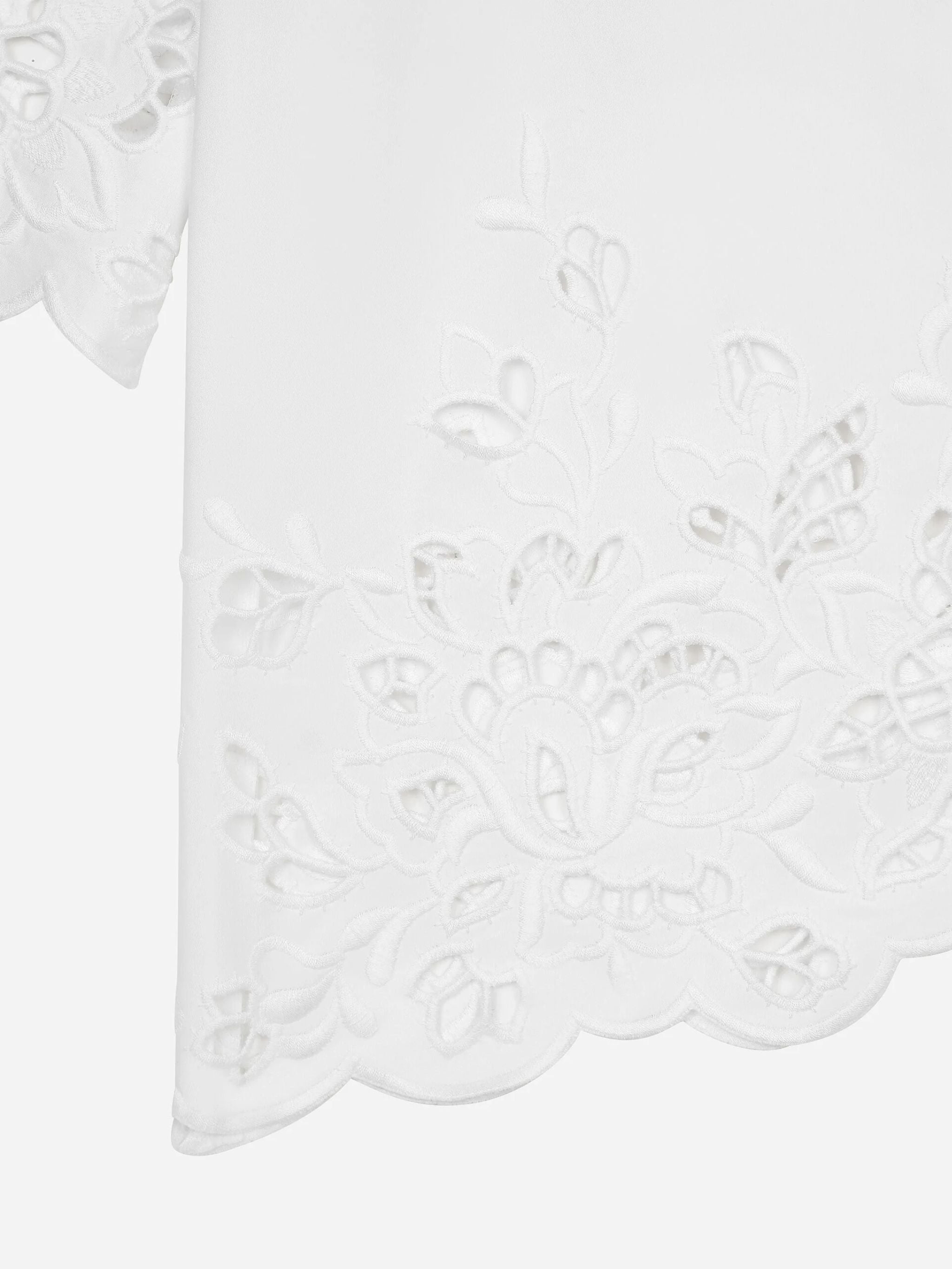 Abito chemisier in popeline di cotone con dettagli cut-out