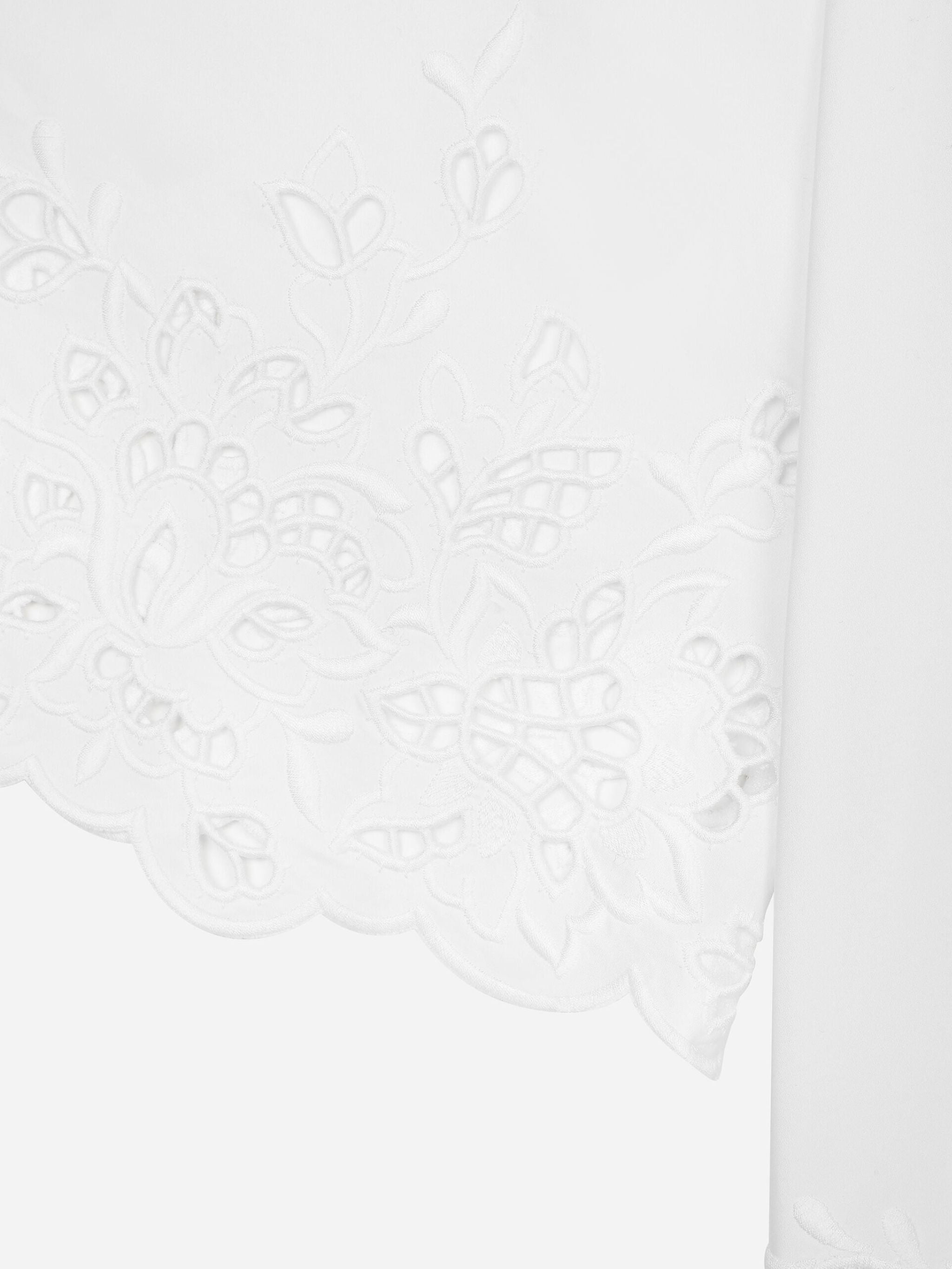 Abito chemisier in popeline di cotone con dettagli cut-out