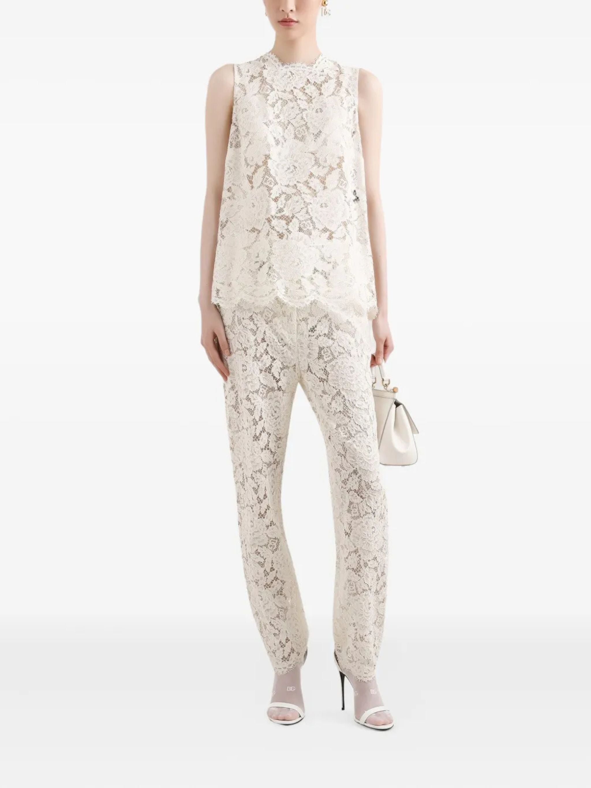 Cordonetto floral lace top