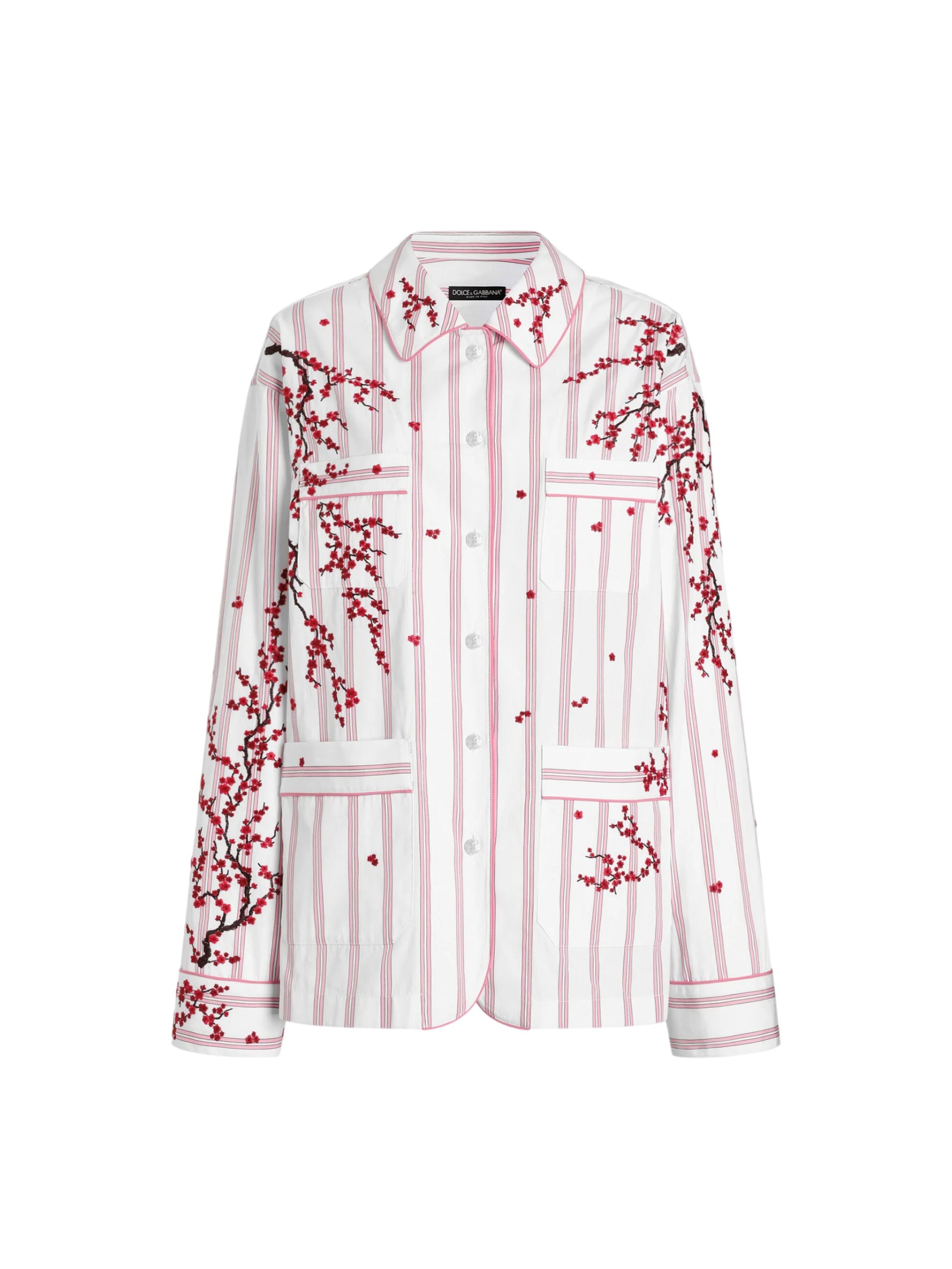 Vanity shirt with flower embroidery