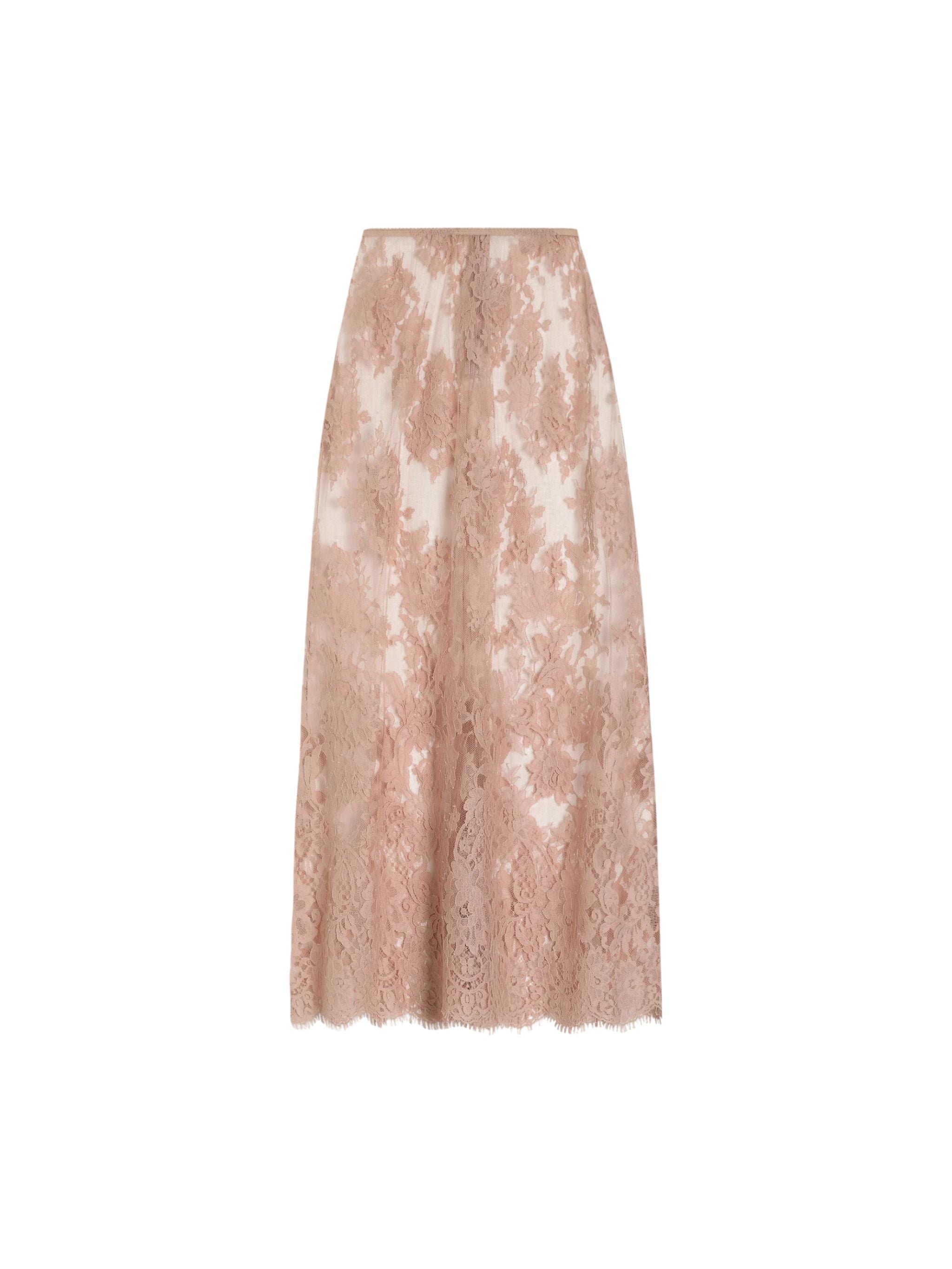 Chantilly lace midi skirt