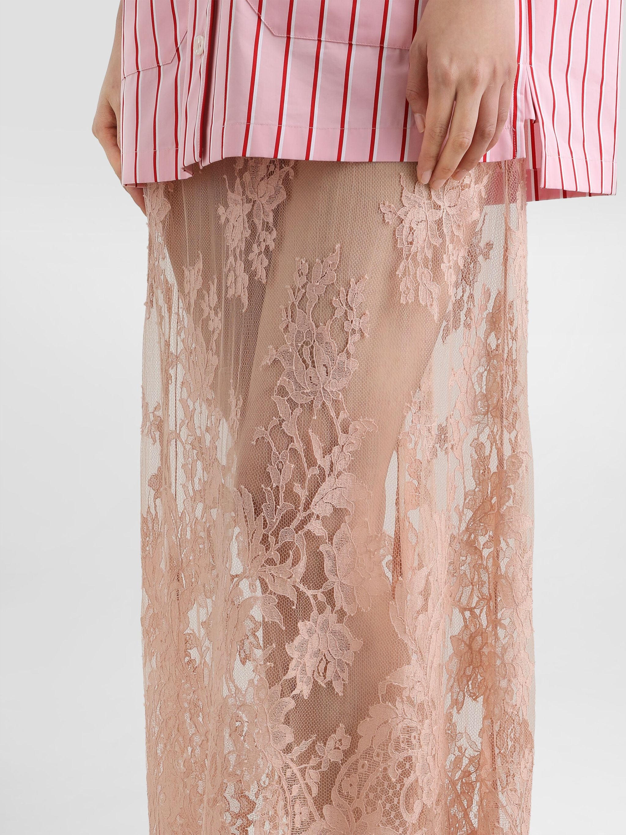 Chantilly lace midi skirt