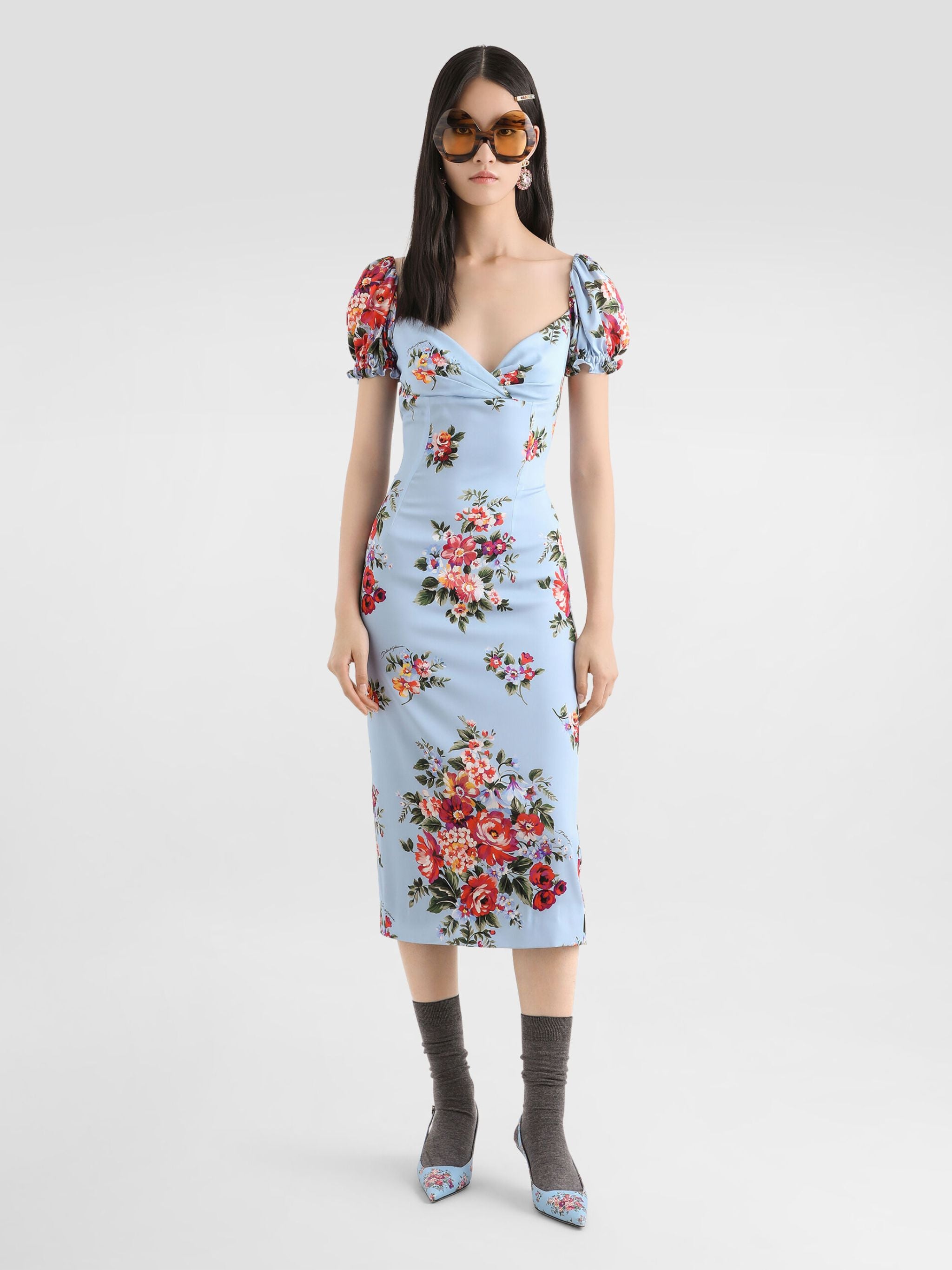 Abito stampa mazzo di fiori