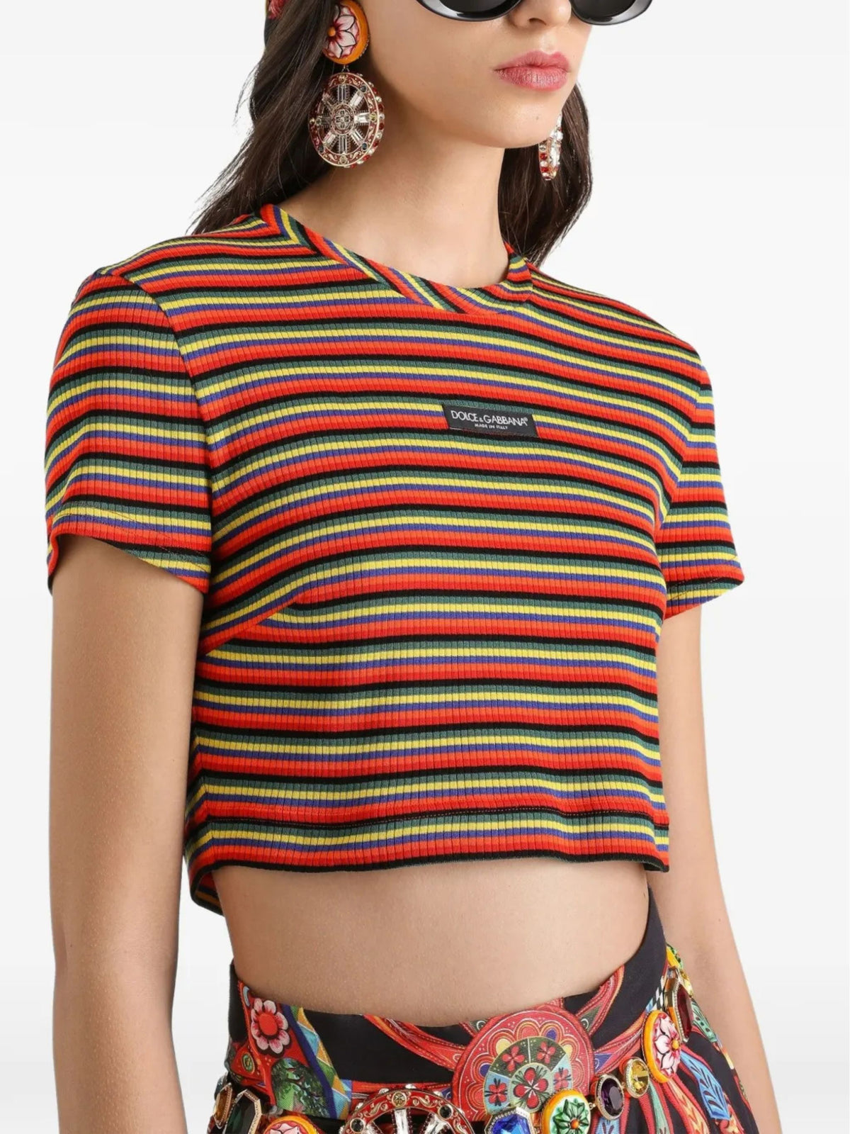 T-shirt in Jersey rigato