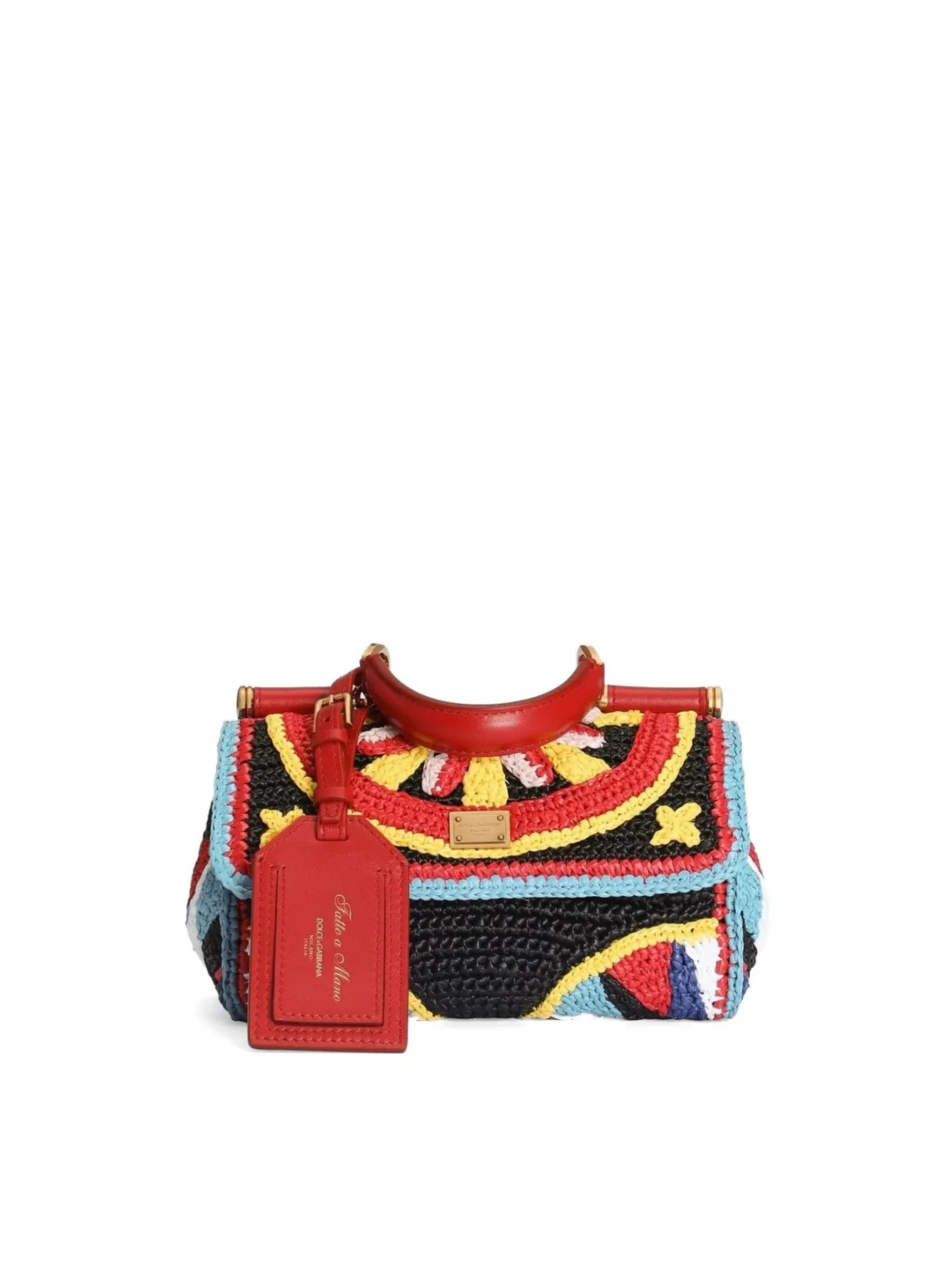 Borsa a mano My Sicily mini in rafia