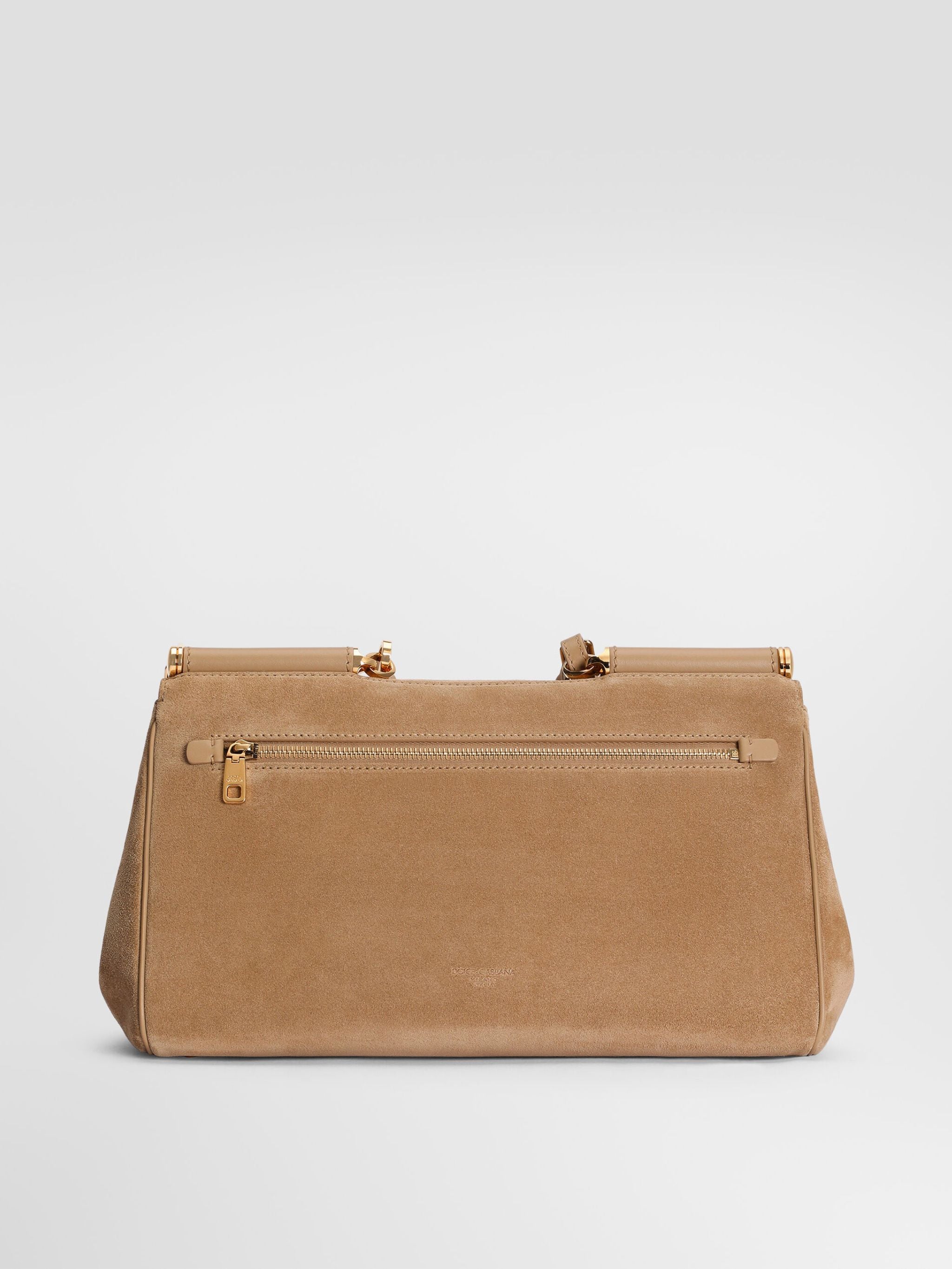 Borsa a mano My Sicily media in suede caramello