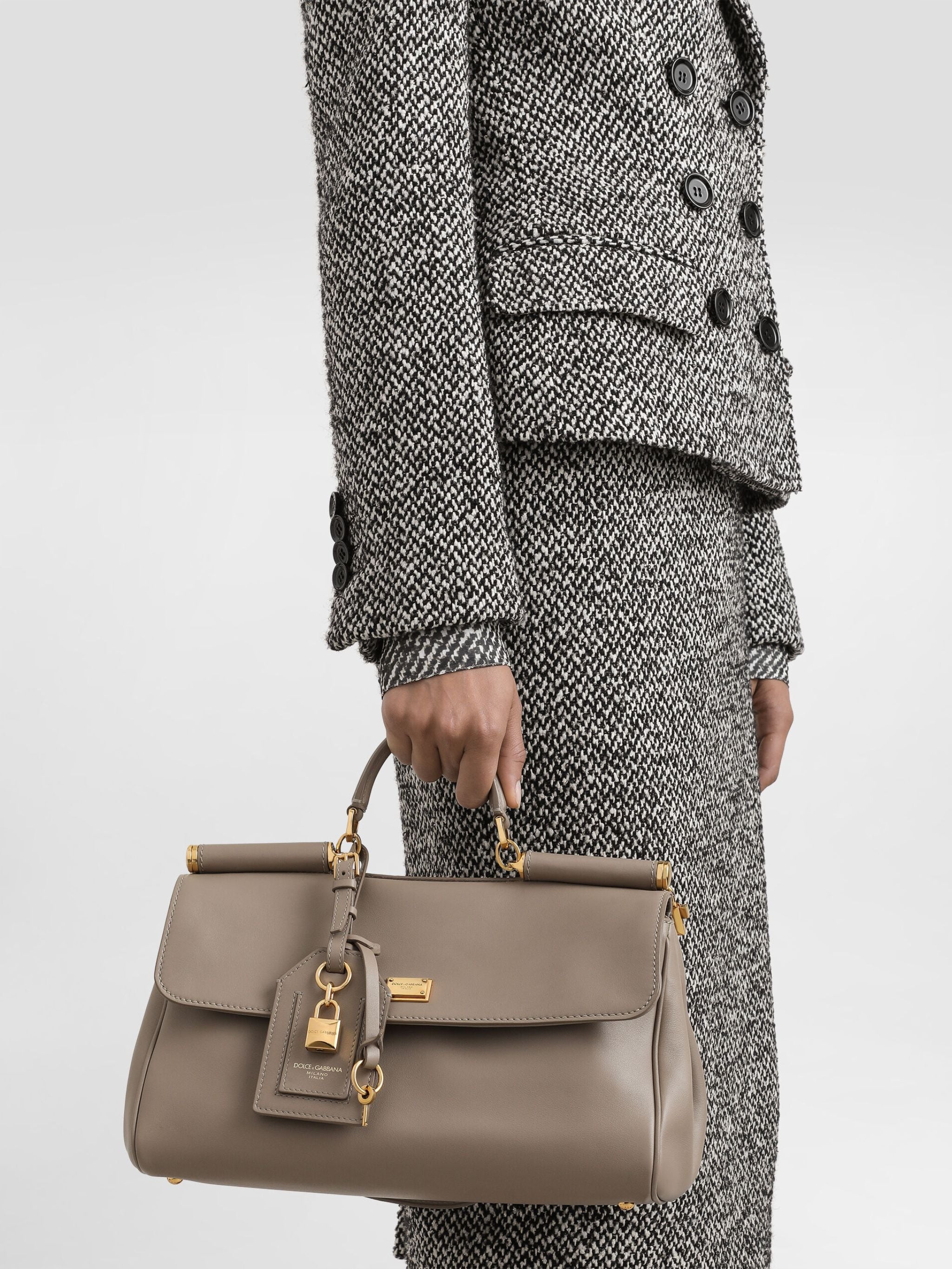 Medium My Sicily handbag in plongé calfskin