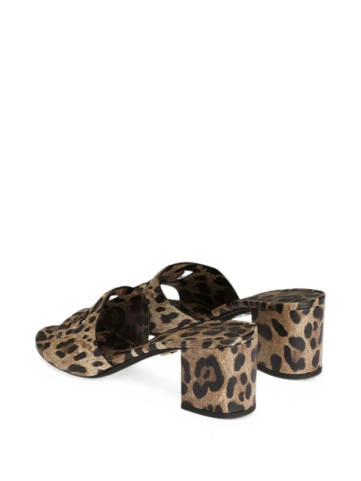 Mules in pelle di vitello con stampa