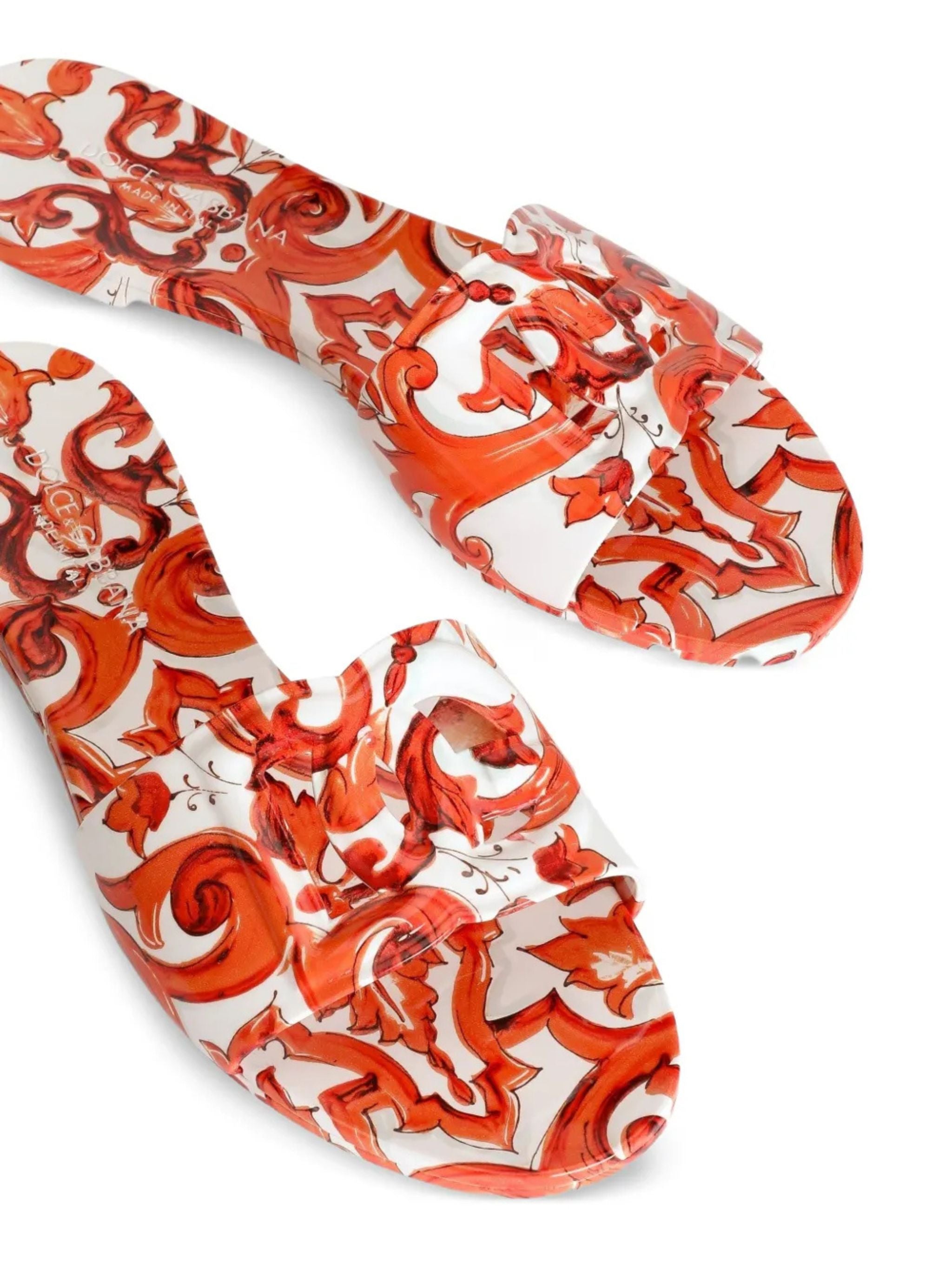 Slide beachwear in gomma maiolica