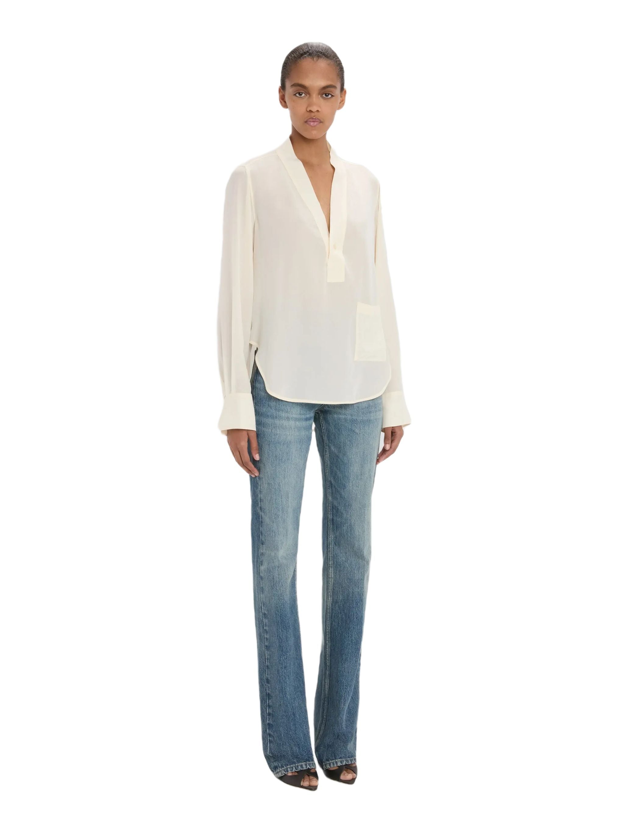 V NECK BLOUSE