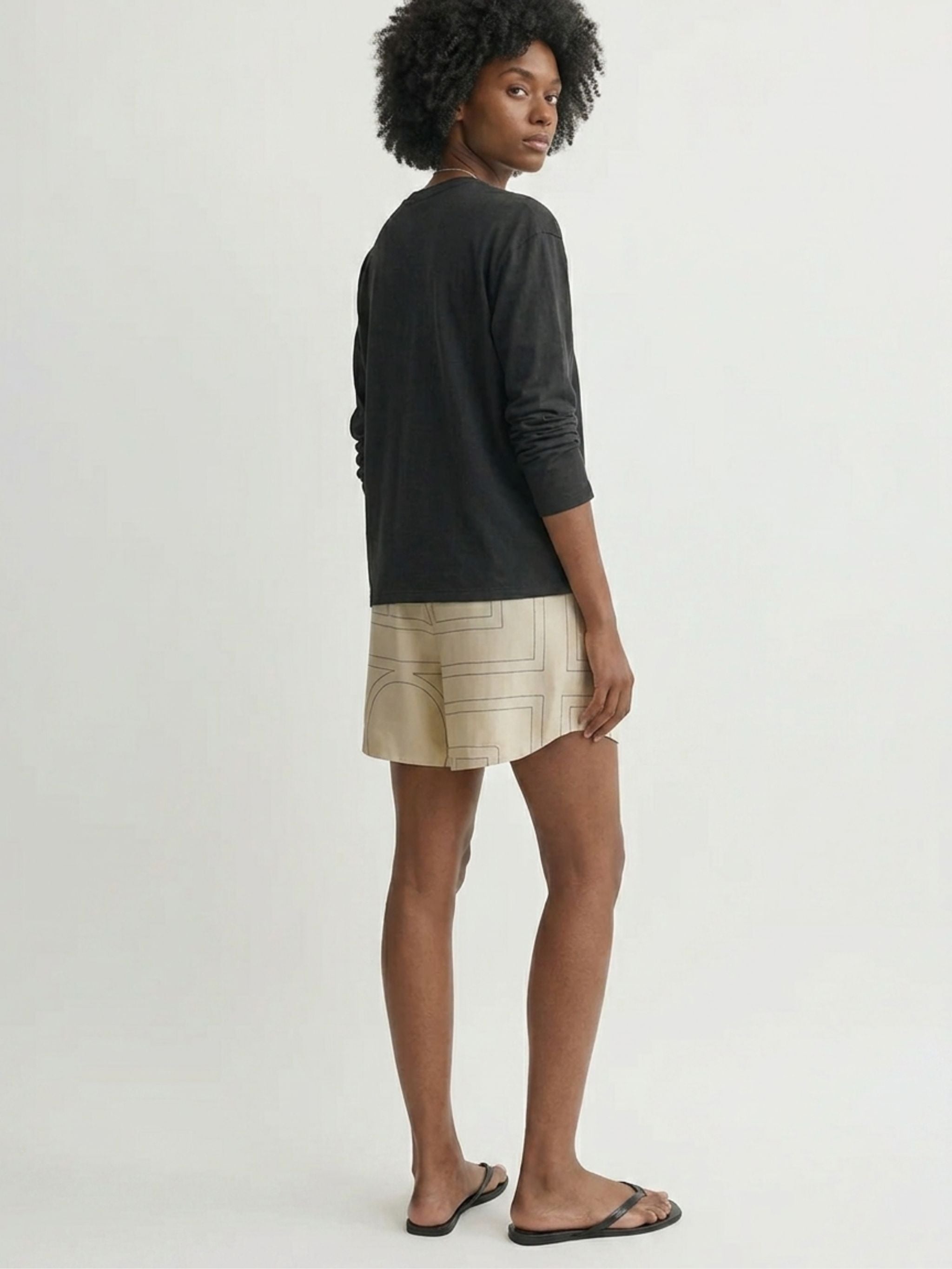 MONOGRAM SILK PJ SHORTS