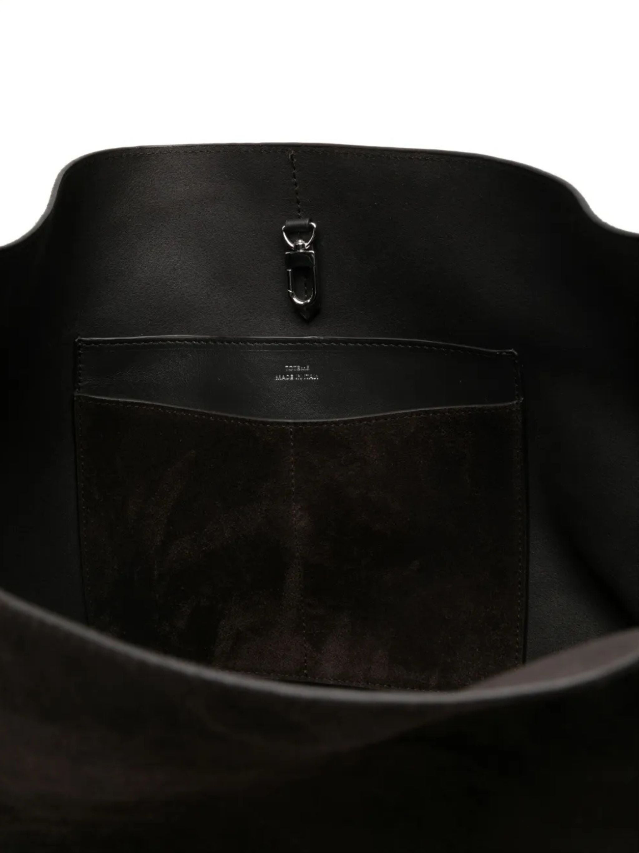 Belted suede tote brown