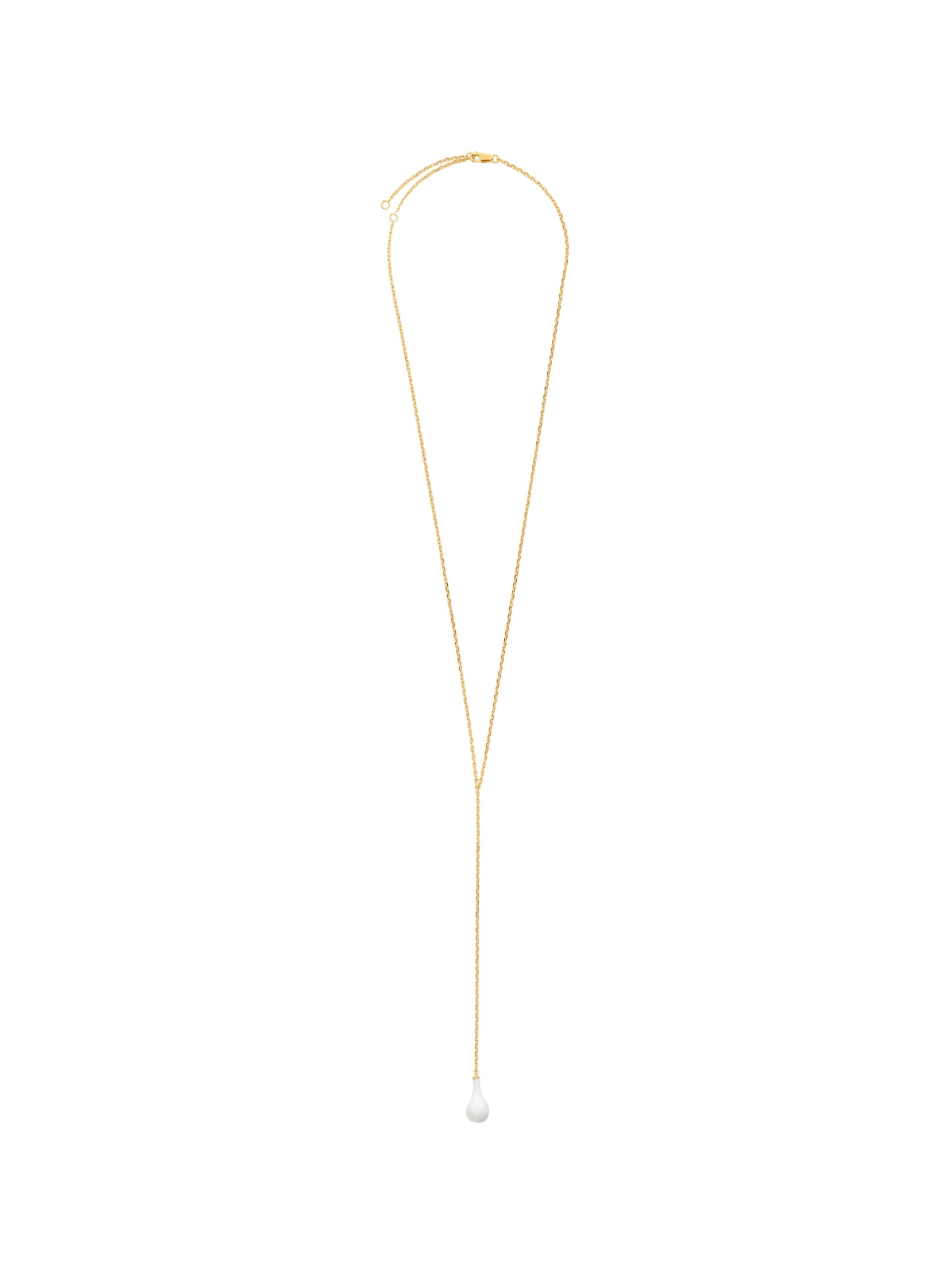 Collana con pendente di cristallo bianco/oro