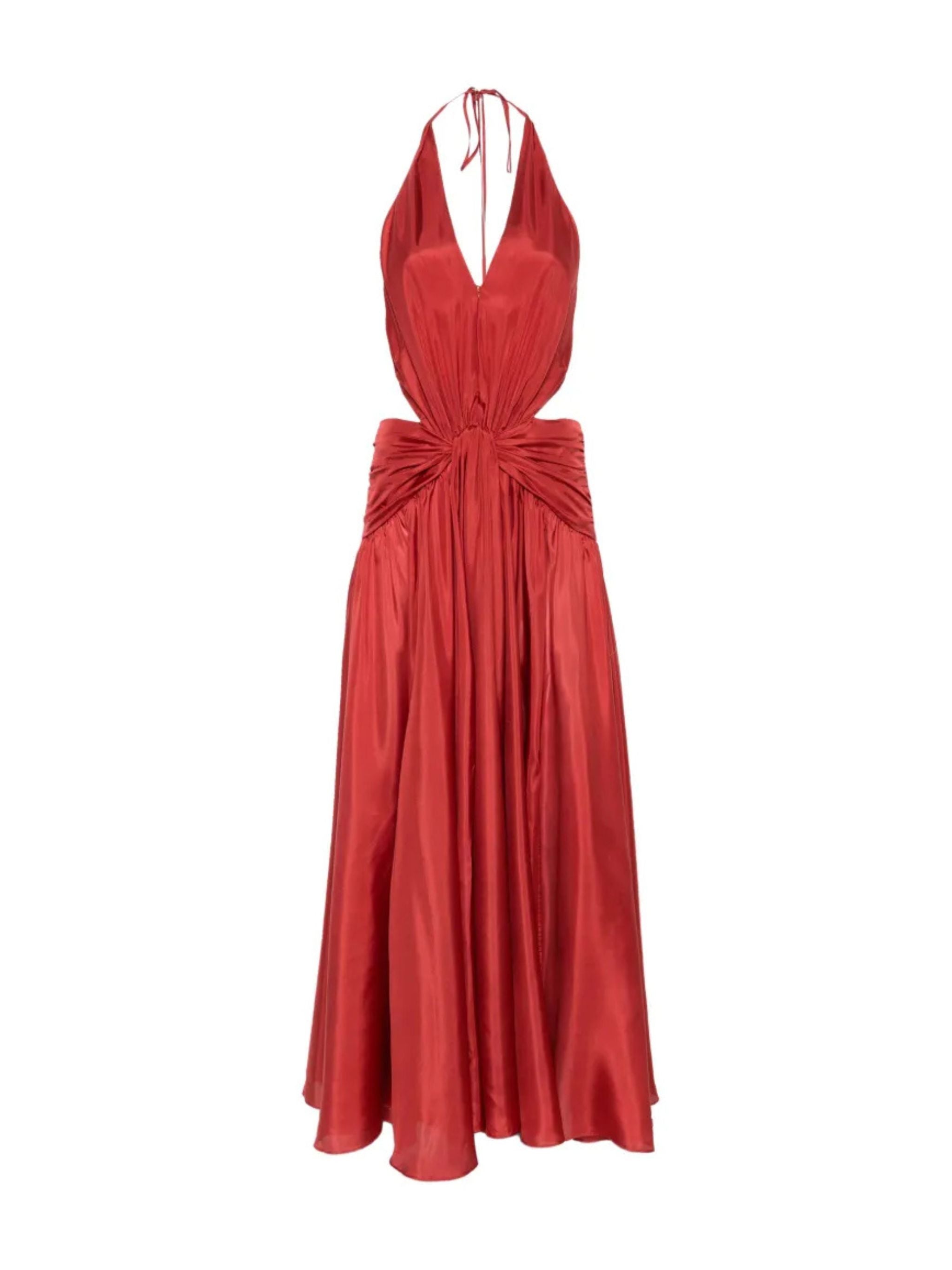Maxi abito con scollo all`americana Indra