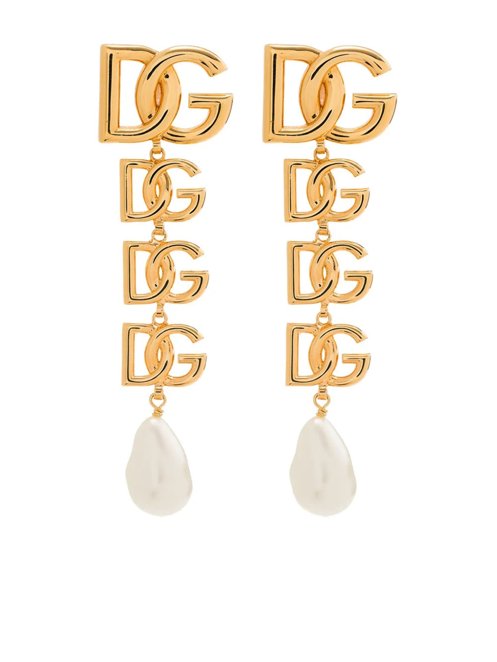 Orecchini con perle DG Logo