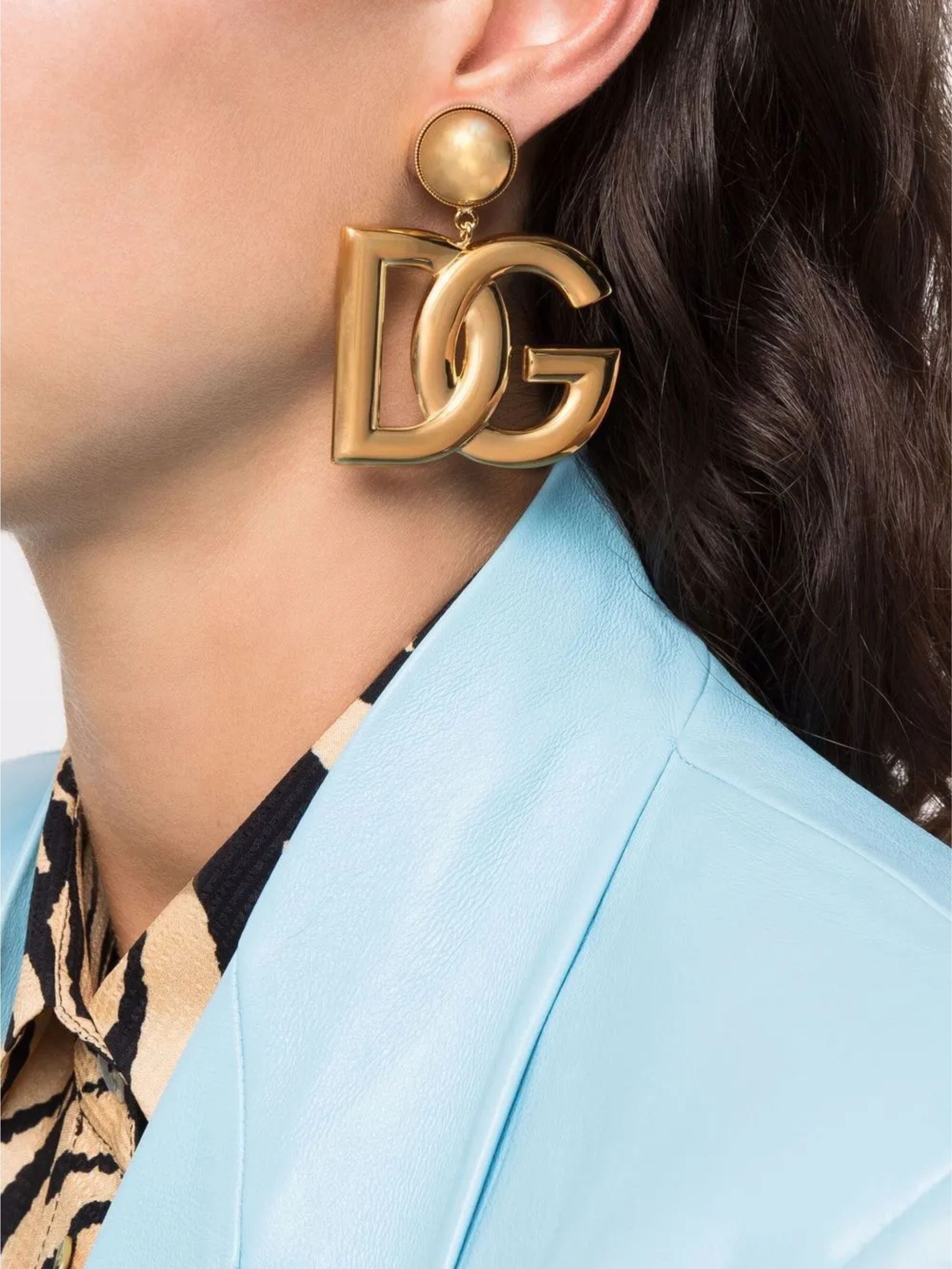 Orecchini a clip con logo DG