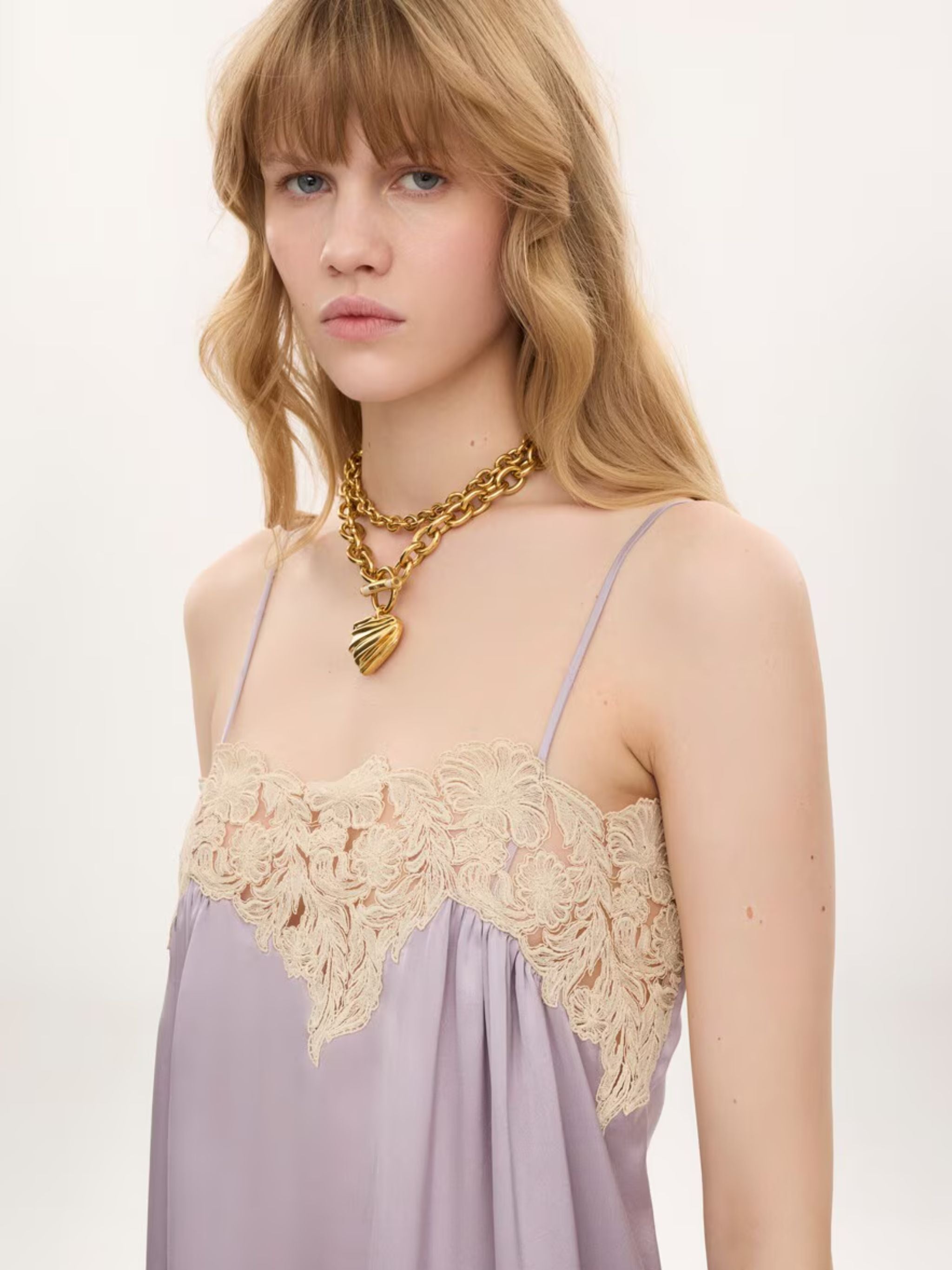 ABITO MINI SATIN PIZZO