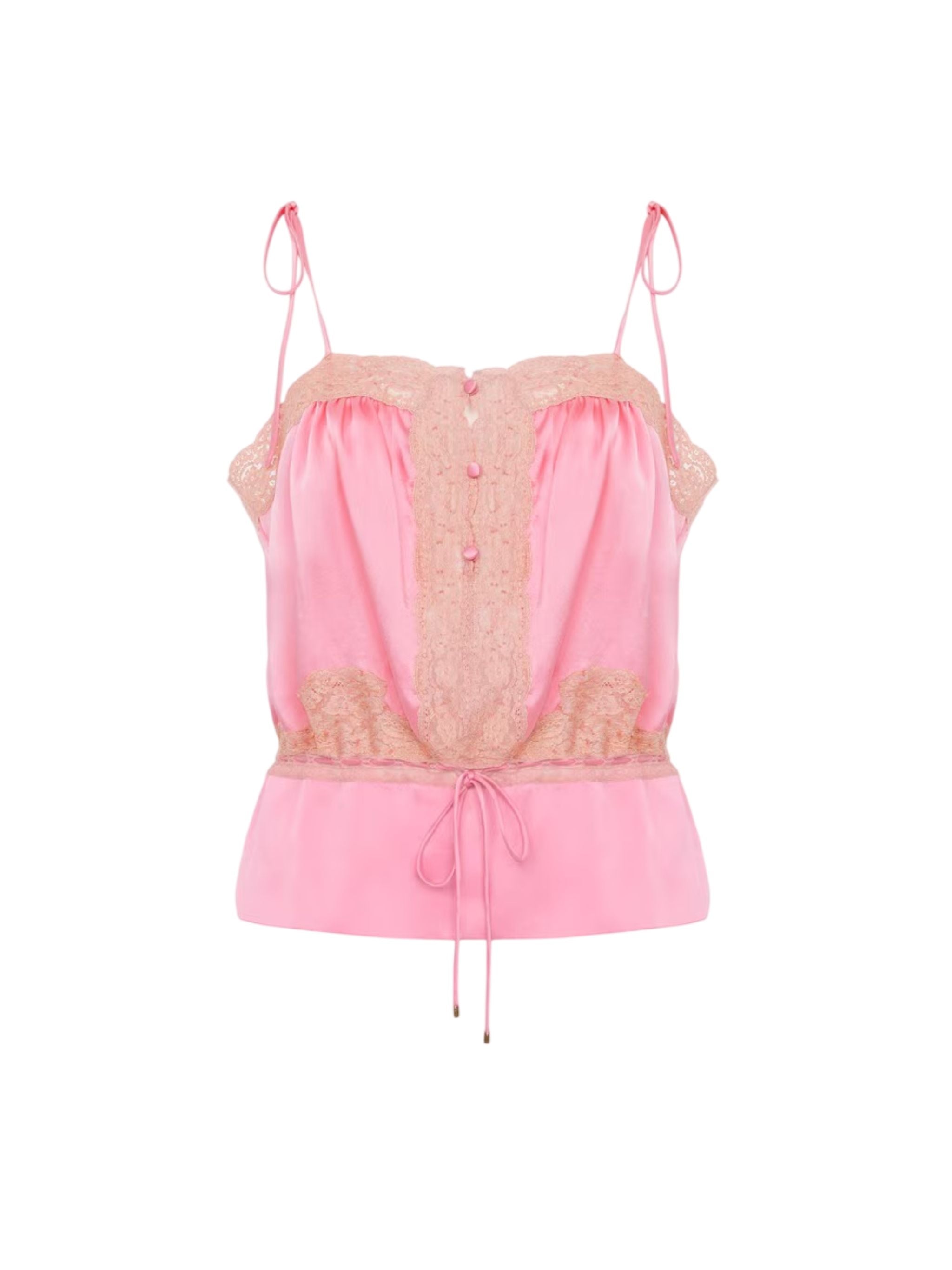 TOP LINGERIE SATIN PIZZO