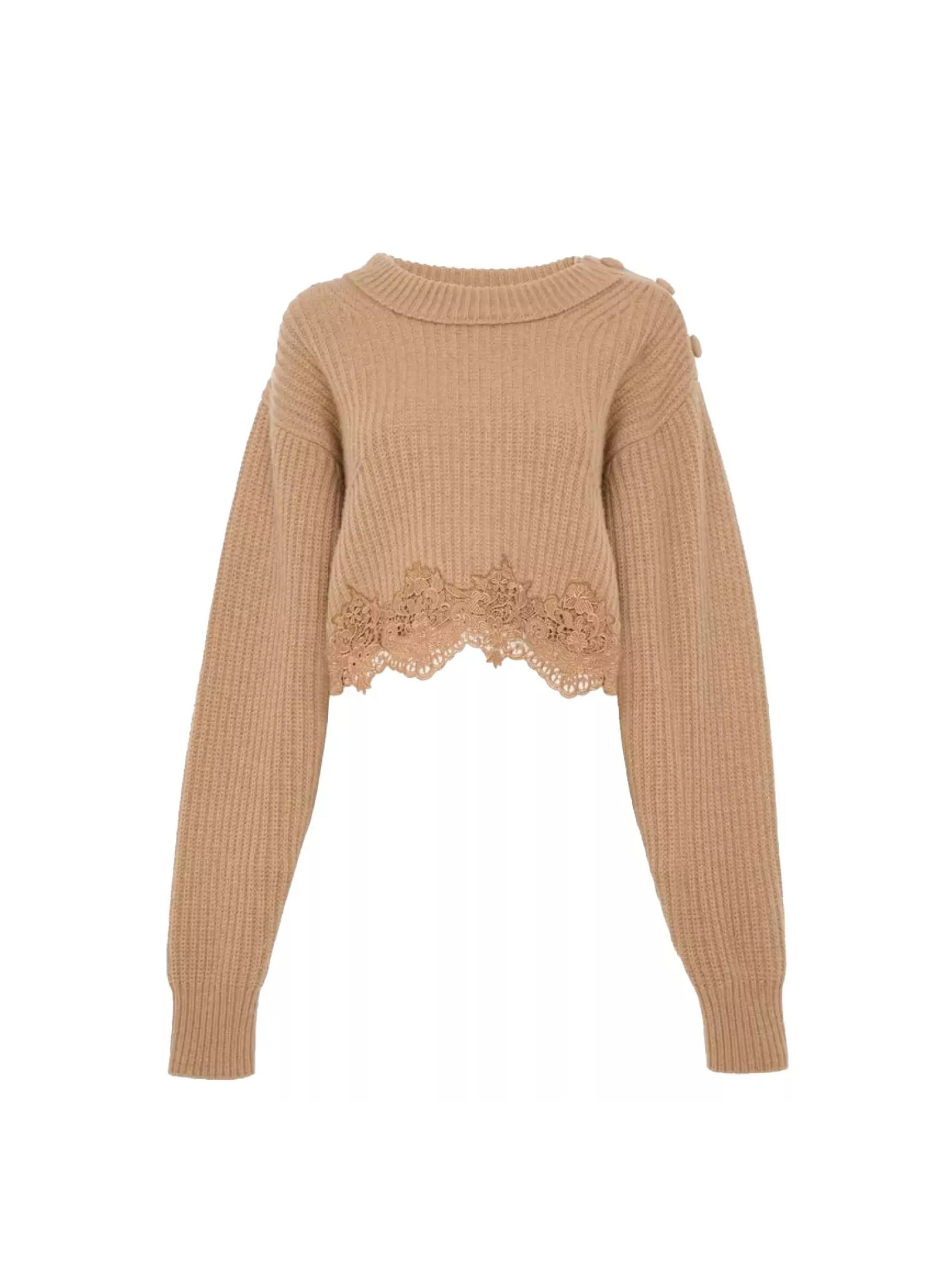 MAGLIA CROPPED COSTINA PIZZO