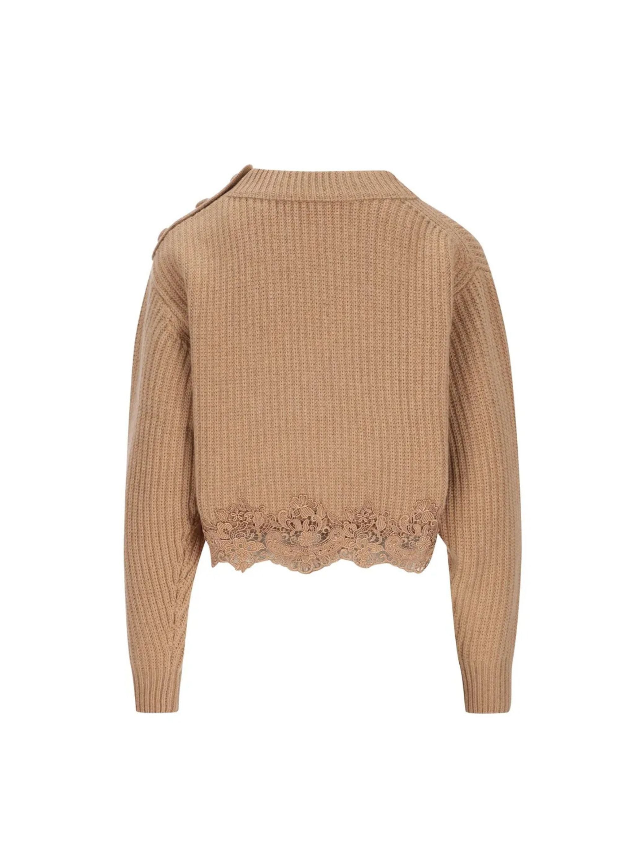 MAGLIA CROPPED COSTINA PIZZO