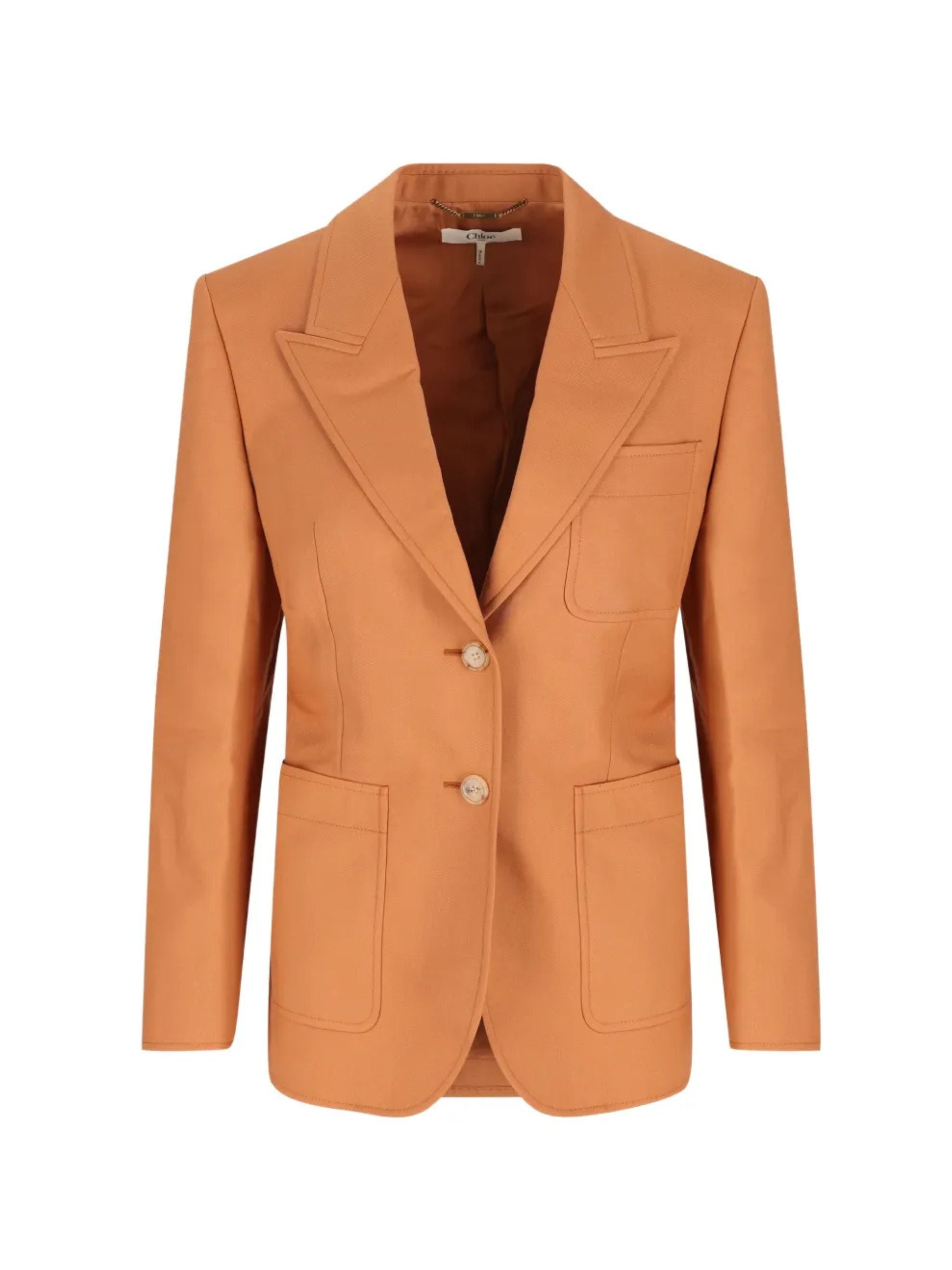 Giacca sartoriale monopetto in gabardine di lana
