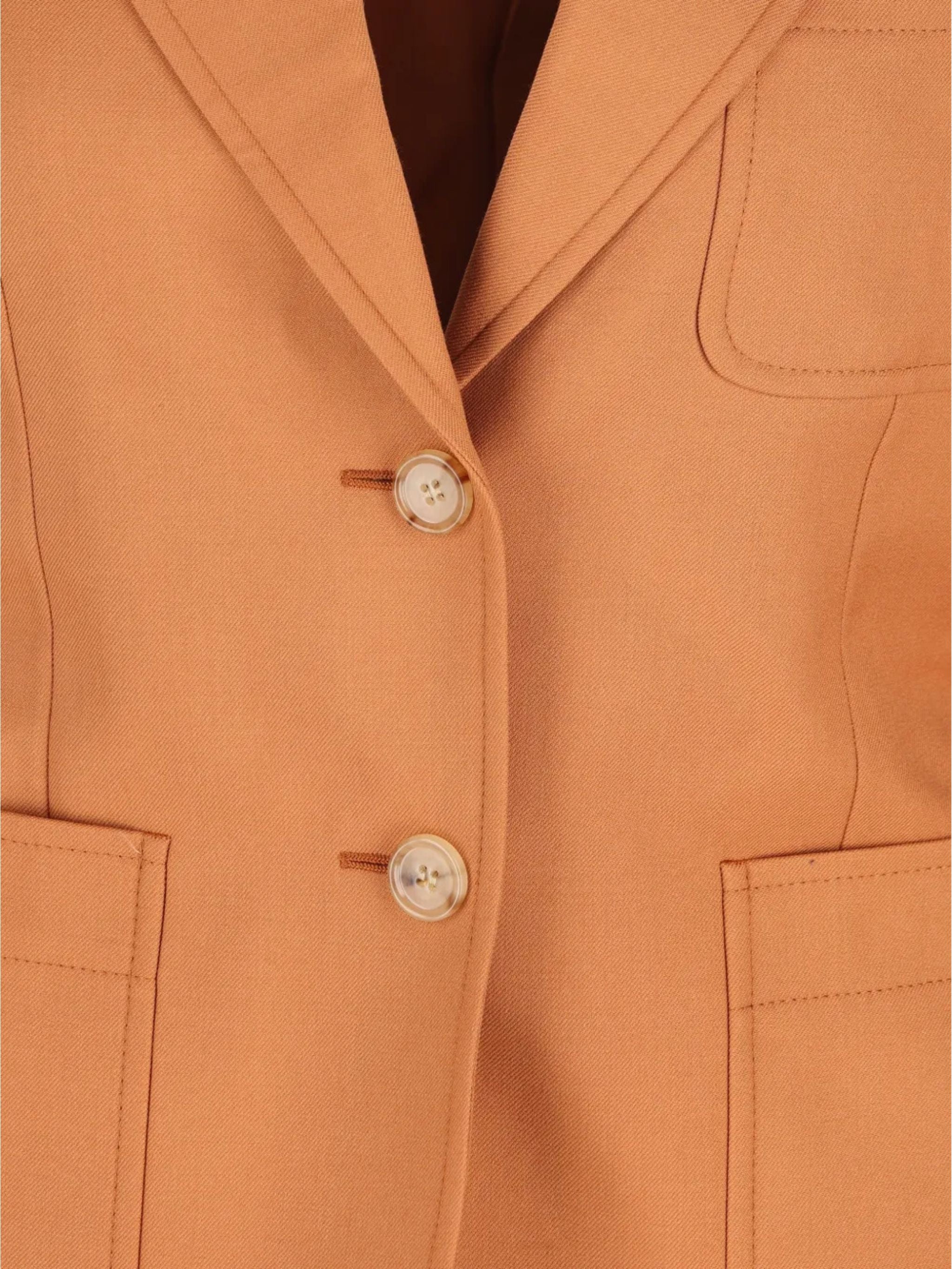 Giacca sartoriale monopetto in gabardine di lana